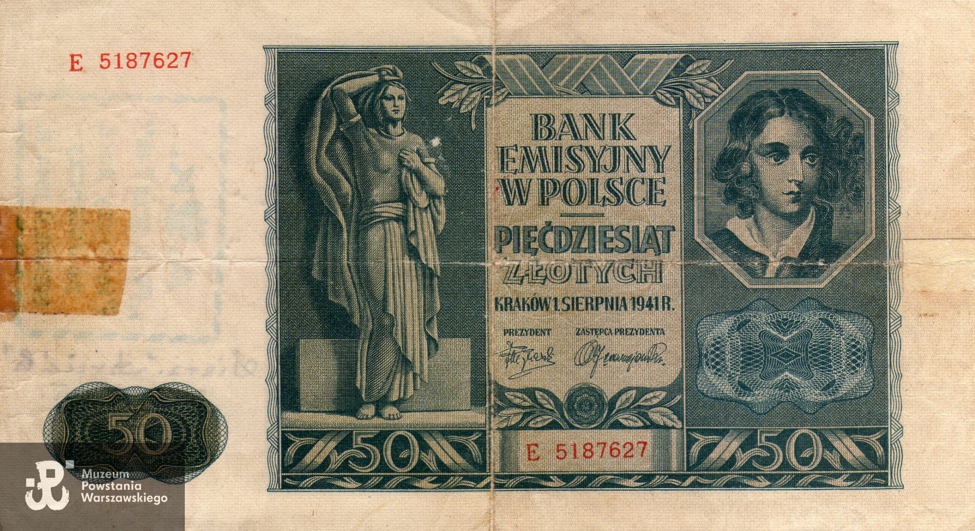 Skan banknotu udostępniła p. Arleta Domińska-Lewandowska 