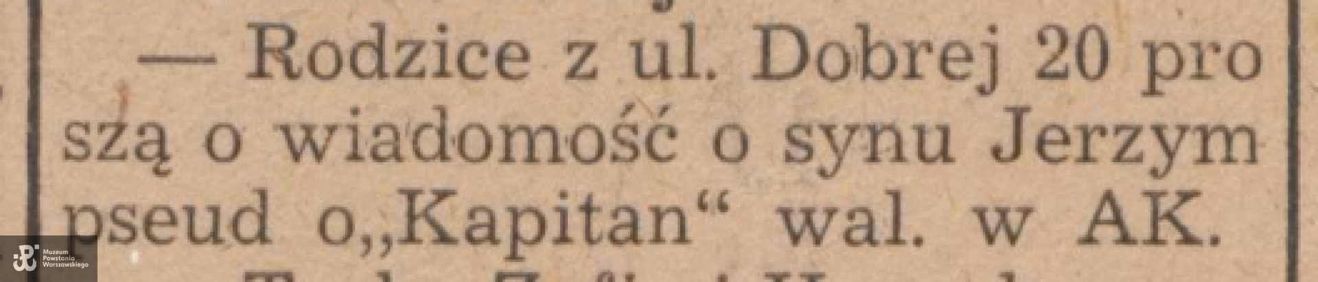 „Robotnik: centralny organ PPS” R.51, dodatek specjalny „Robotnika” 24 sierpnia 1944 – Polona,  https://polona.pl/preview/fe4eace0-c4f7-49aa-9a41-a6fd3313e31d, udostępniła p. Joanna Kwiatkowska