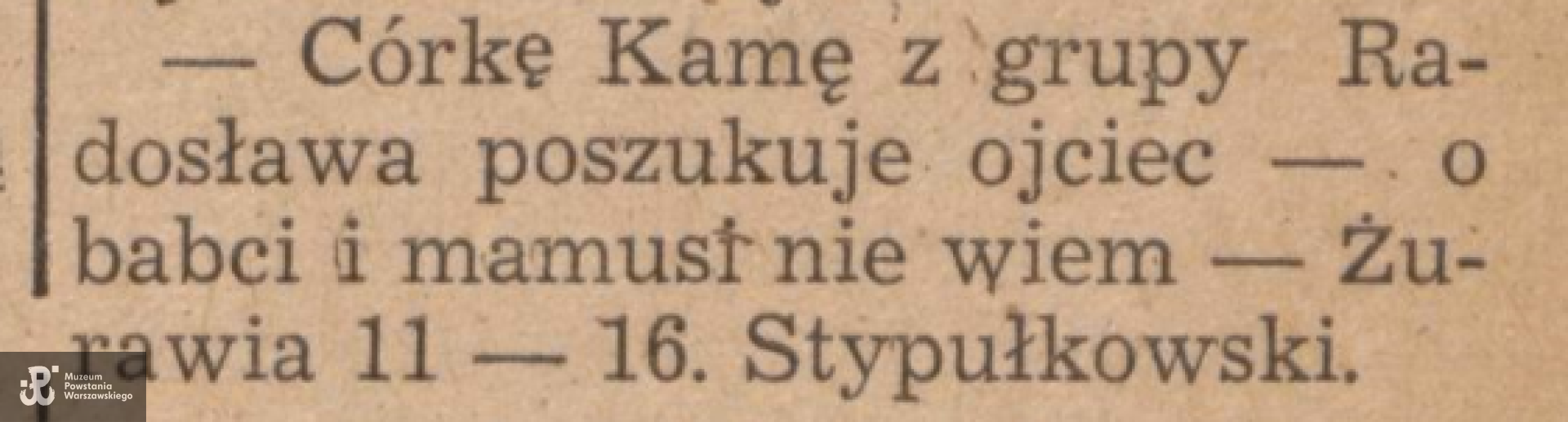 „Robotnik: centralny organ PPS” dodatek specjalny "Robotnika" 24 sierpnia 1944 – Polona, https://polona.pl/preview/fe4eace0-c4f7-49aa-9a41-a6fd3313e31d, udostępniła p. Joanna Kwiatkowska 