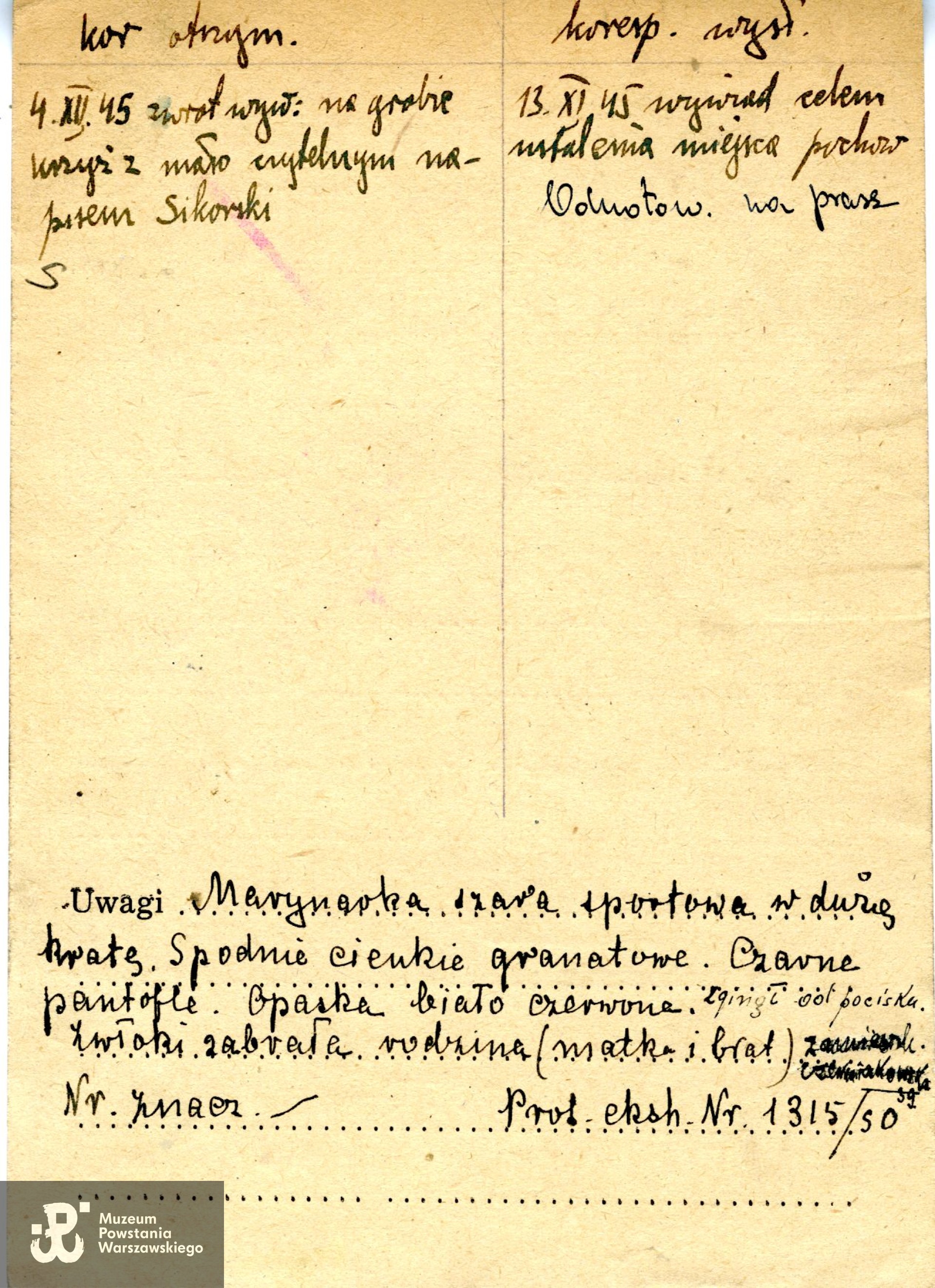 Polski Czerwony Krzyż - kartoteka