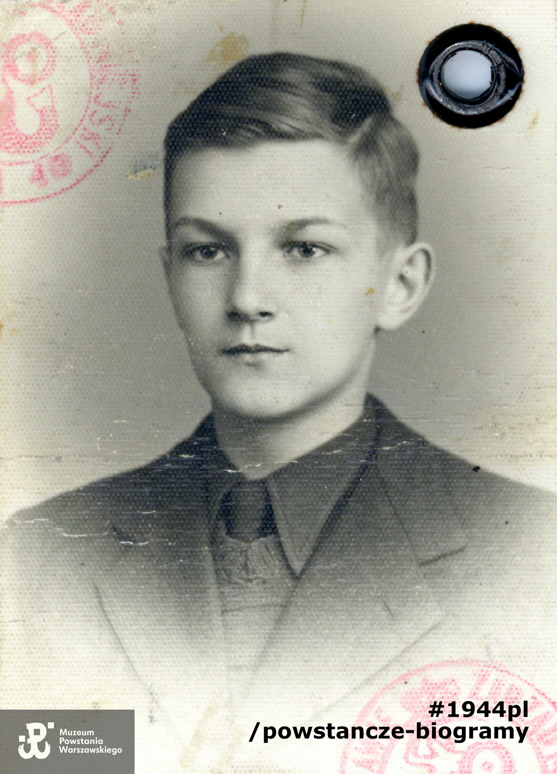 Zdjęcie legitymacyjne z okresu okupacji niemieckiej. Fot. z archiwum rodzinnego p. Ryszarda Mariana Zielińskiego ps. „Ryś” 