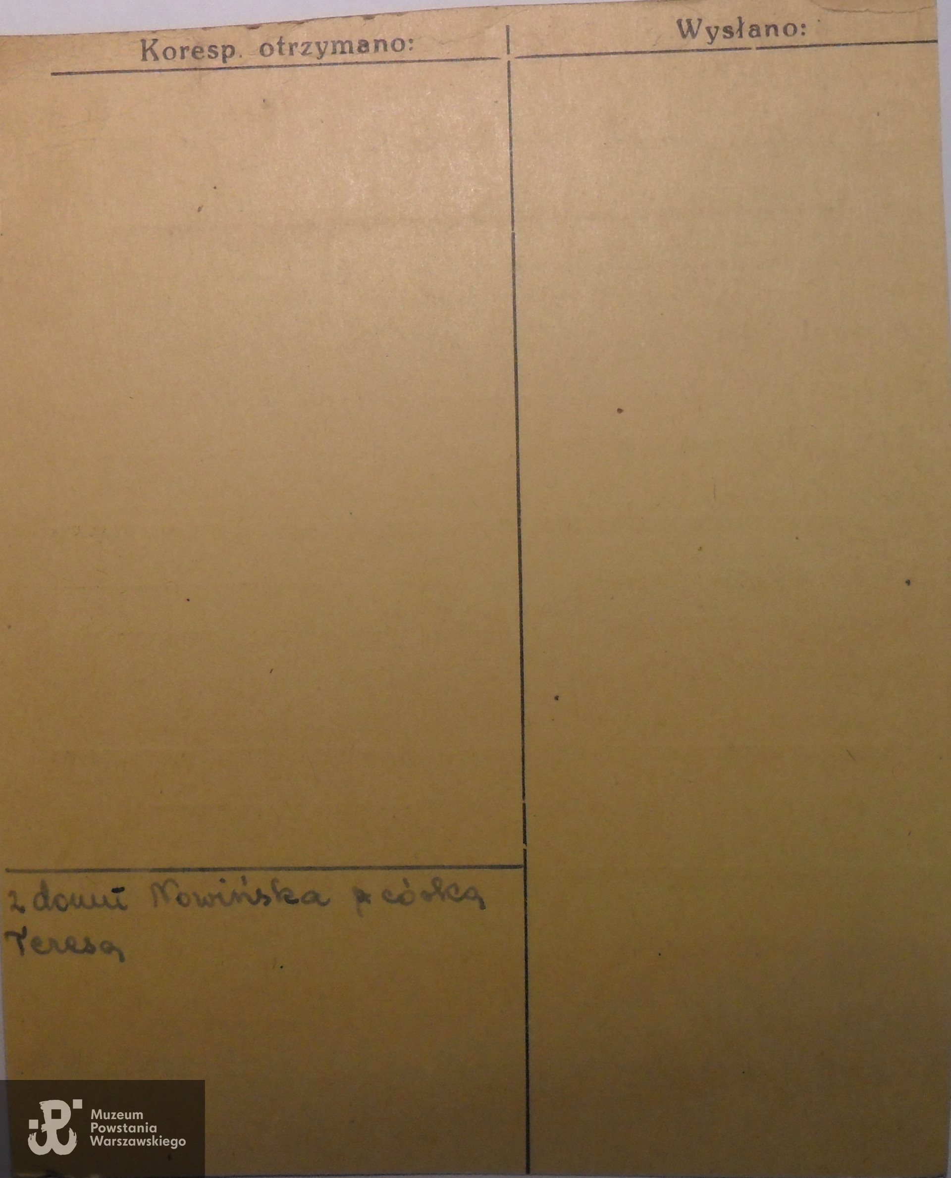 PCK - kartoteka ogólna poszukiwań. Poszukiwanie Eugenii i Teresy Paśk przez znajdującego się w niewoli Piotra Paśka ps. Feniks.