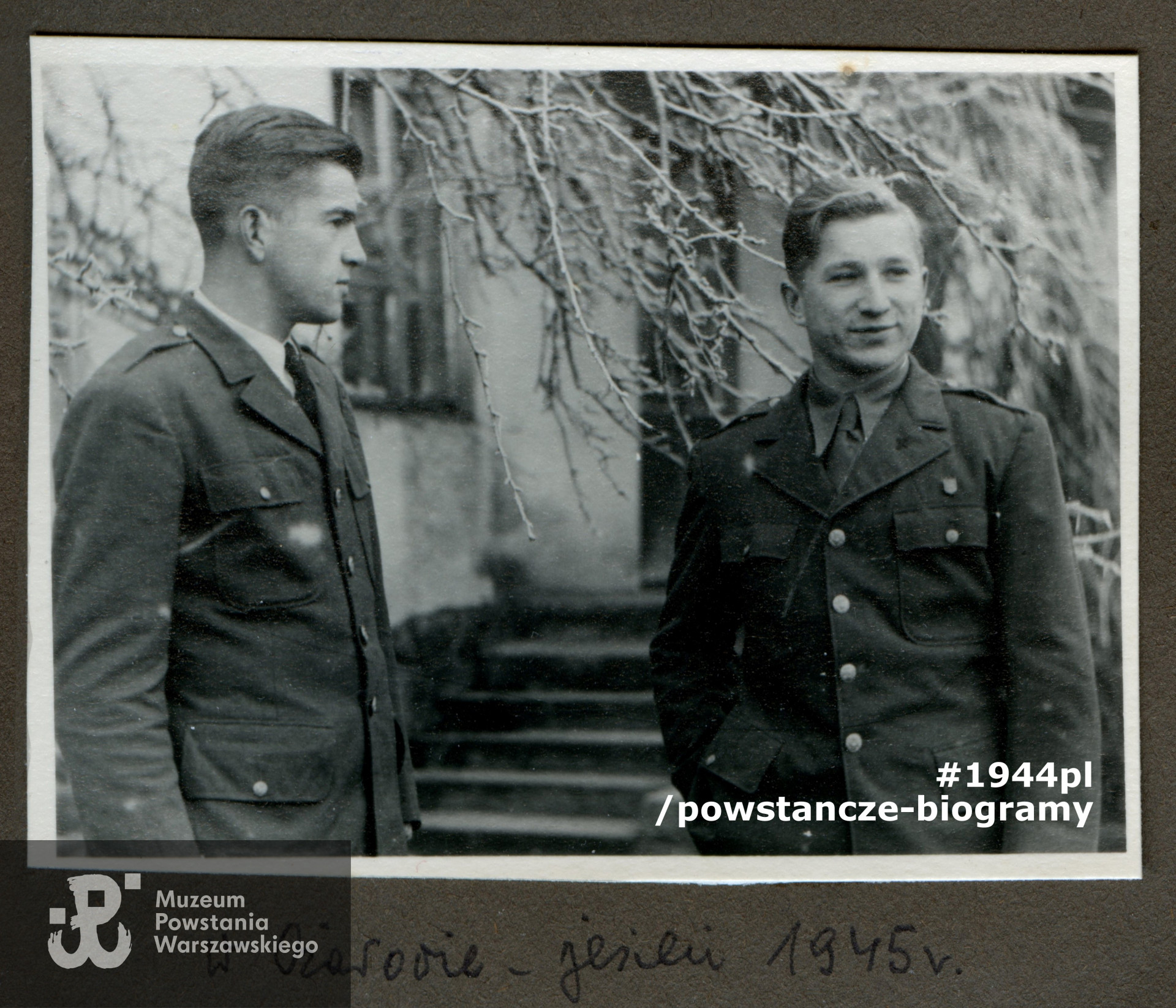 Jan Stefaniak i Lech Sedlaczek - jesień 1945 r.  Fot. z archiwum rodzinnego p. Lecha Sedlaczka ps. Hak