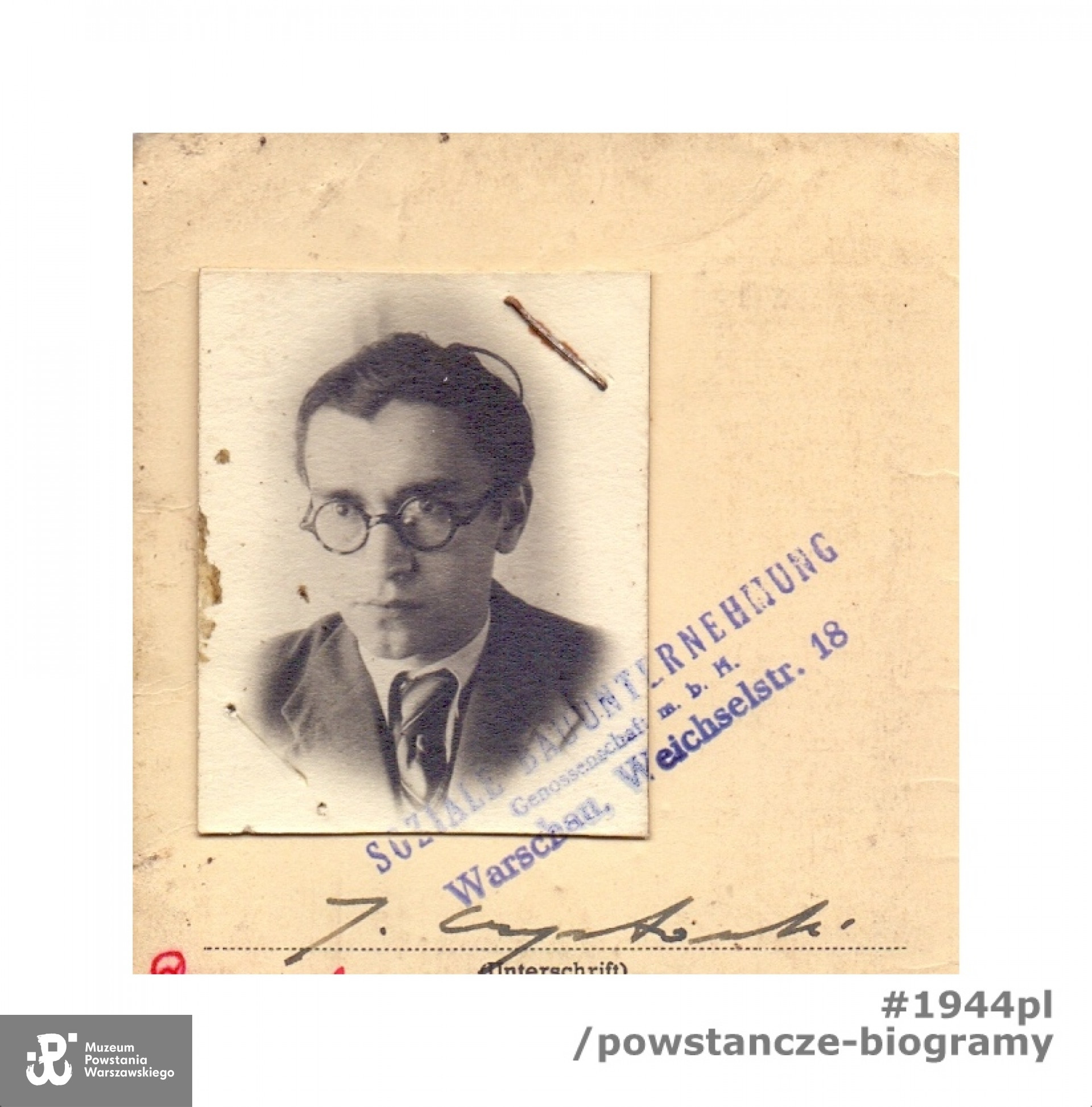 Skan udostępniony ze zbiorów rodzinnych, przesłał p. Jan Czystowski