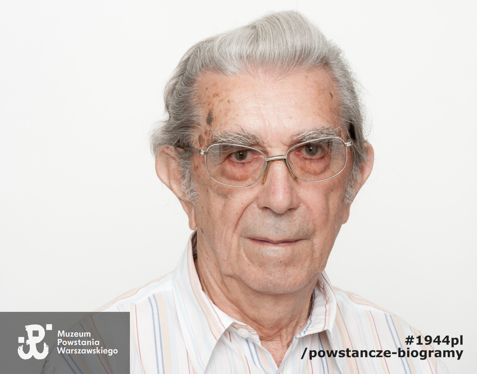 Zdjęcie z serii portretów Powstańców Warszawskich wykonanych w ramach projektu "1944/70/2014" realizowanego przez grupę WWPHOTO dla uczczenia 70. rocznicy wybuchu Powstania Warszawskiego. Muzeum Powstania Warszawskiego, 22.07-04.08 2013.
