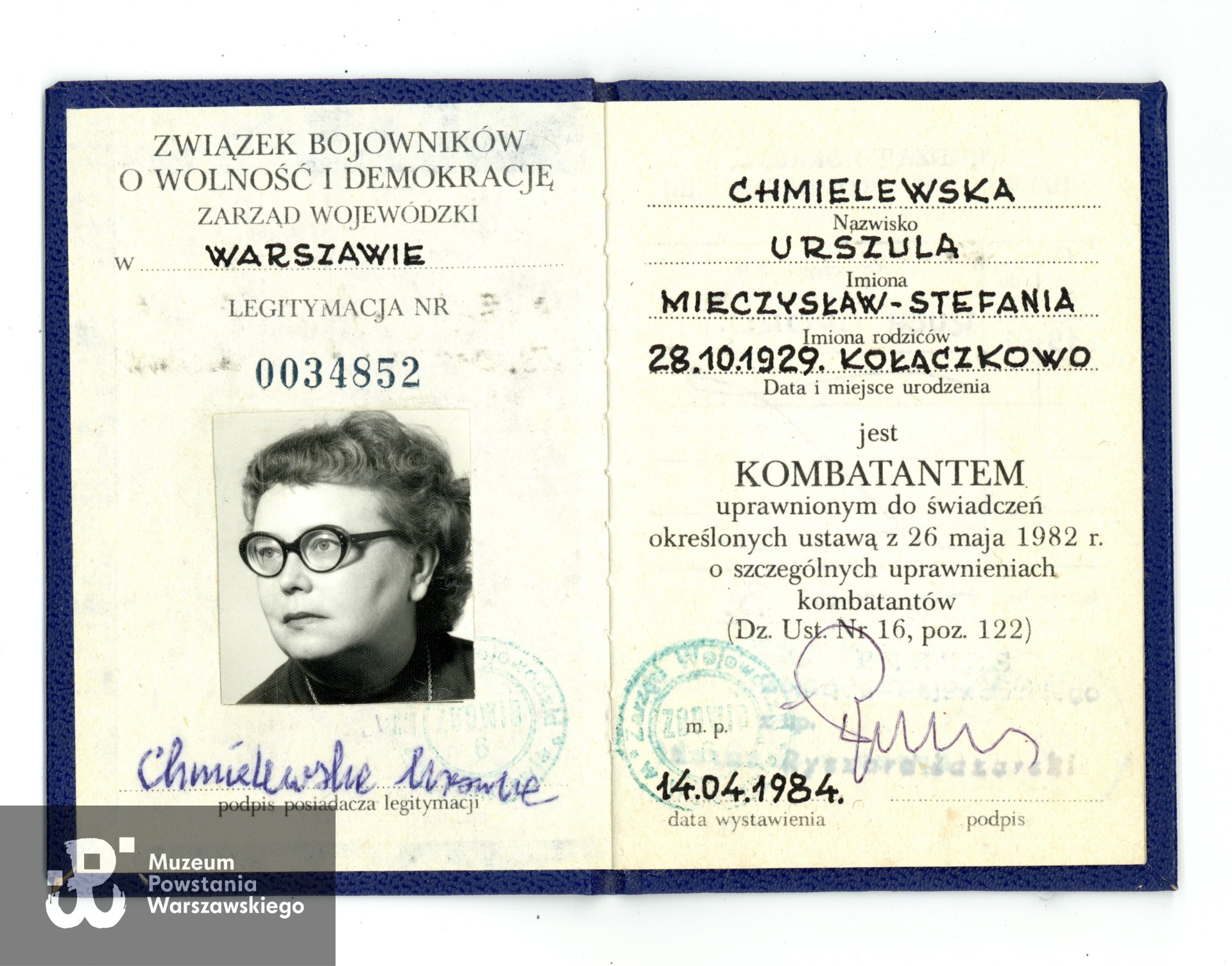 Zbiory rodzinne Marka i Marcina Chmielewskich, skan wykonano w Muzeum Powstania Warszawskiego (11/2025)