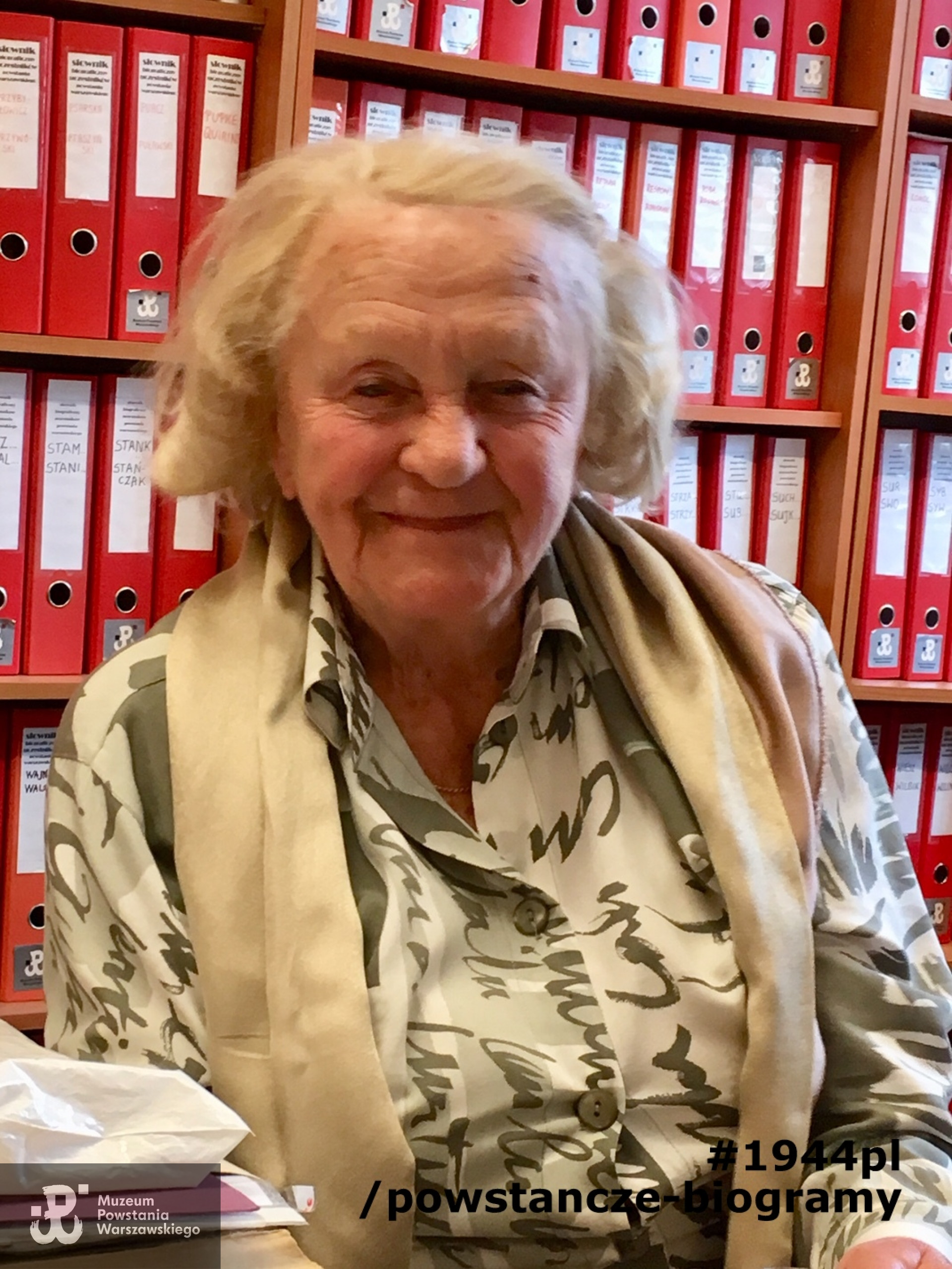 W Muzeum Powstania Warszawskiego, podczas wizyty w Pokoju Kombatanta MPW. Fot. Anna Tyrakowska