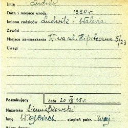 Polski Czerwony Krzyż - kartoteka