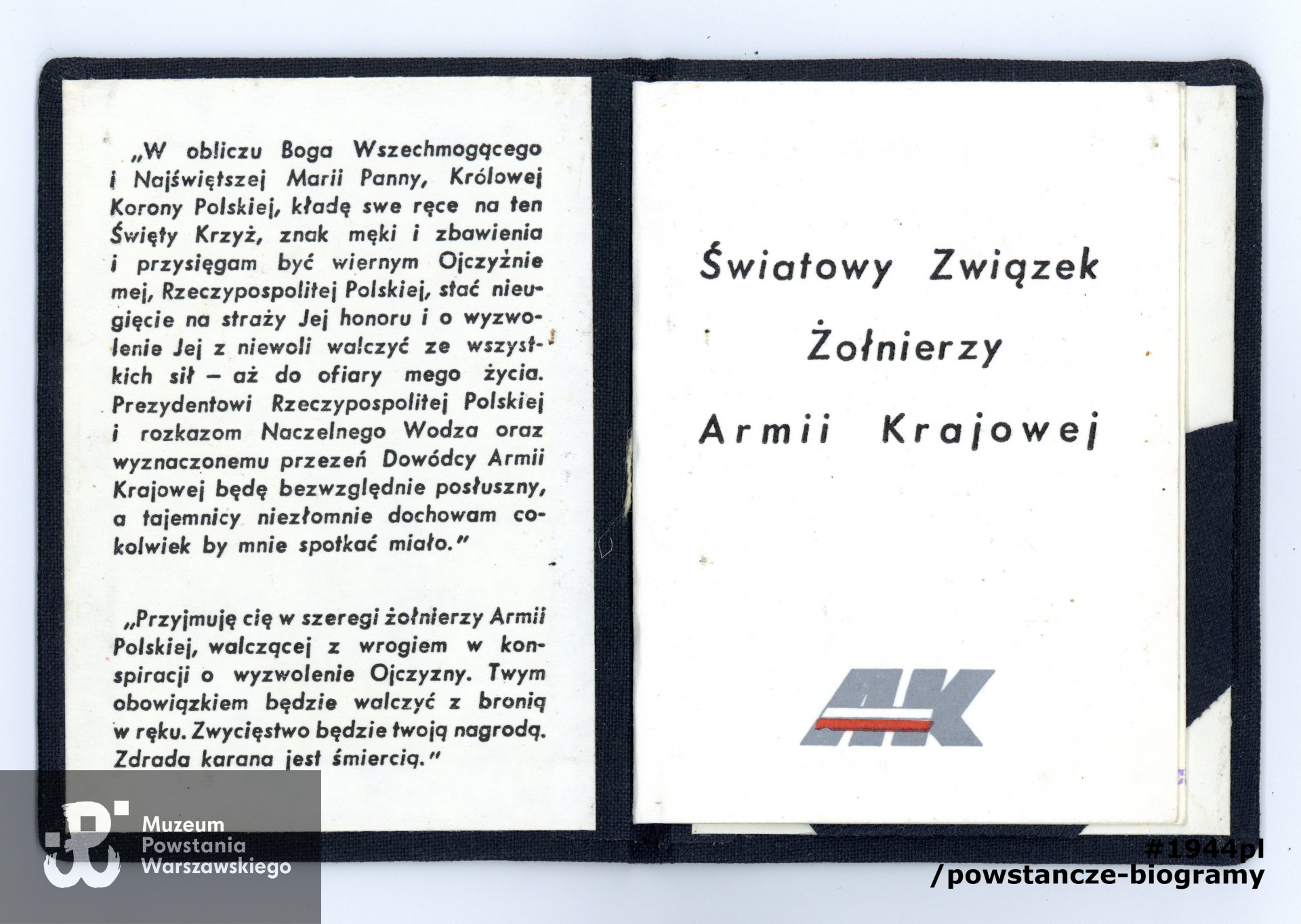 Legitymacja ŚZŻAK.  Ze zbiorów rodzinnych.