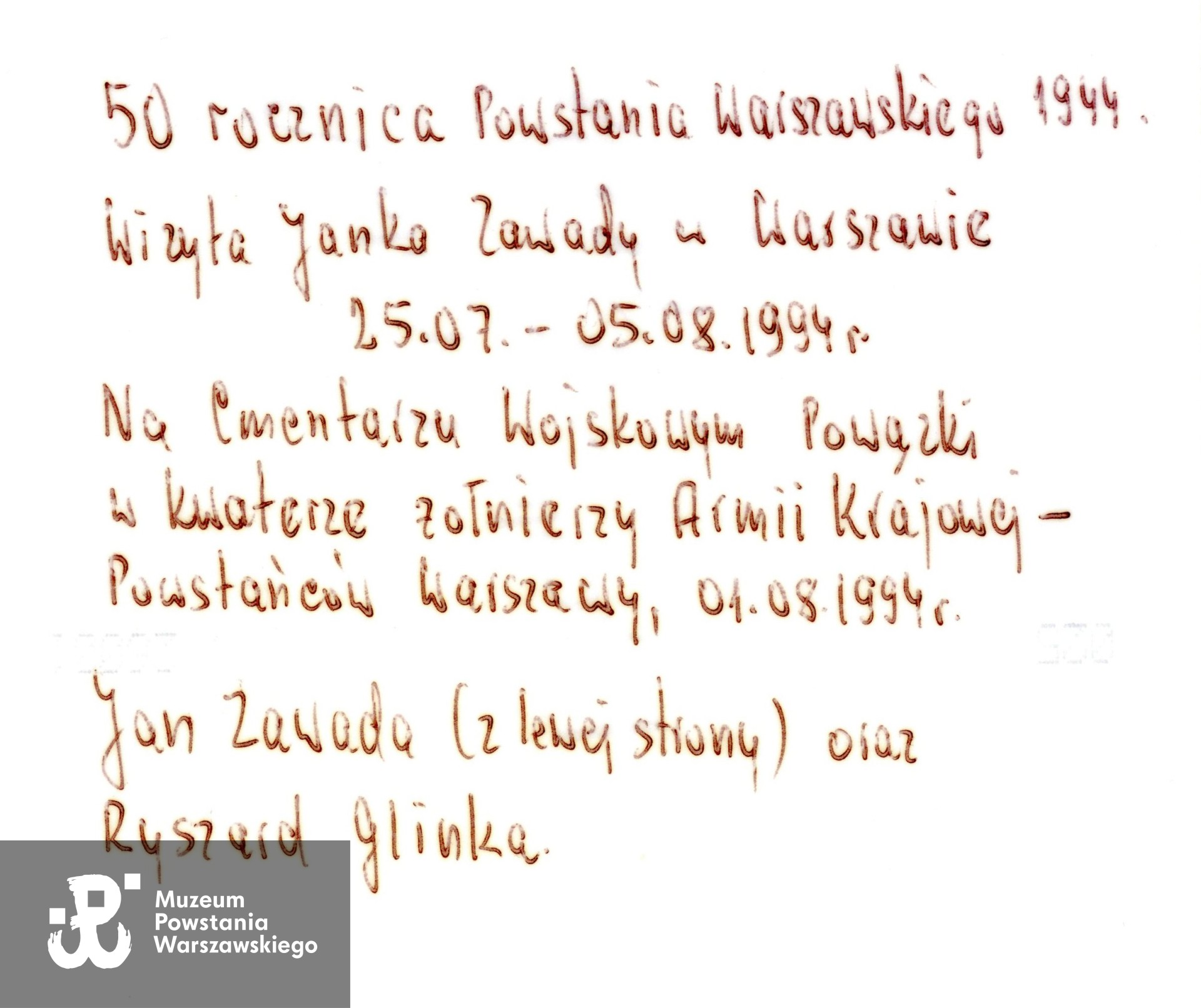 Fot. ze zbiorów rodzinnych, udostępniła p. Jadwiga Mioduszewska. Skany wykonano w Muzeum Powstania Warszawskiego, 12/2024