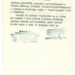 Muzeum Powstania Warszawskiego,  Teczki personalne uczestników Powstania Warszawskiego: kopia wniosku o odznaczenie pośmiertne Warszawskim Krzyżem Powstańczym