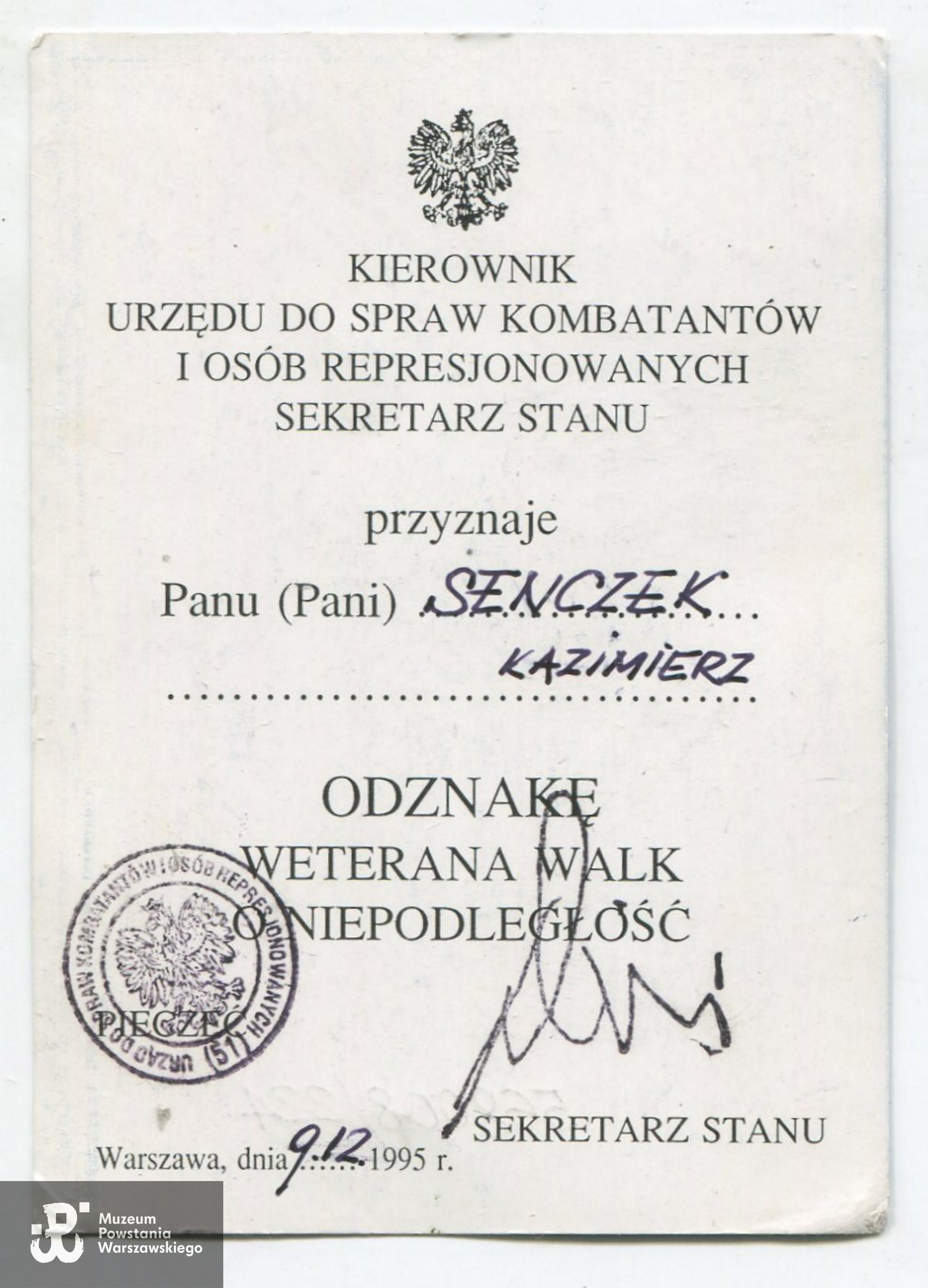 Z archiwum rodzinnego p. Kazimierza Senczka