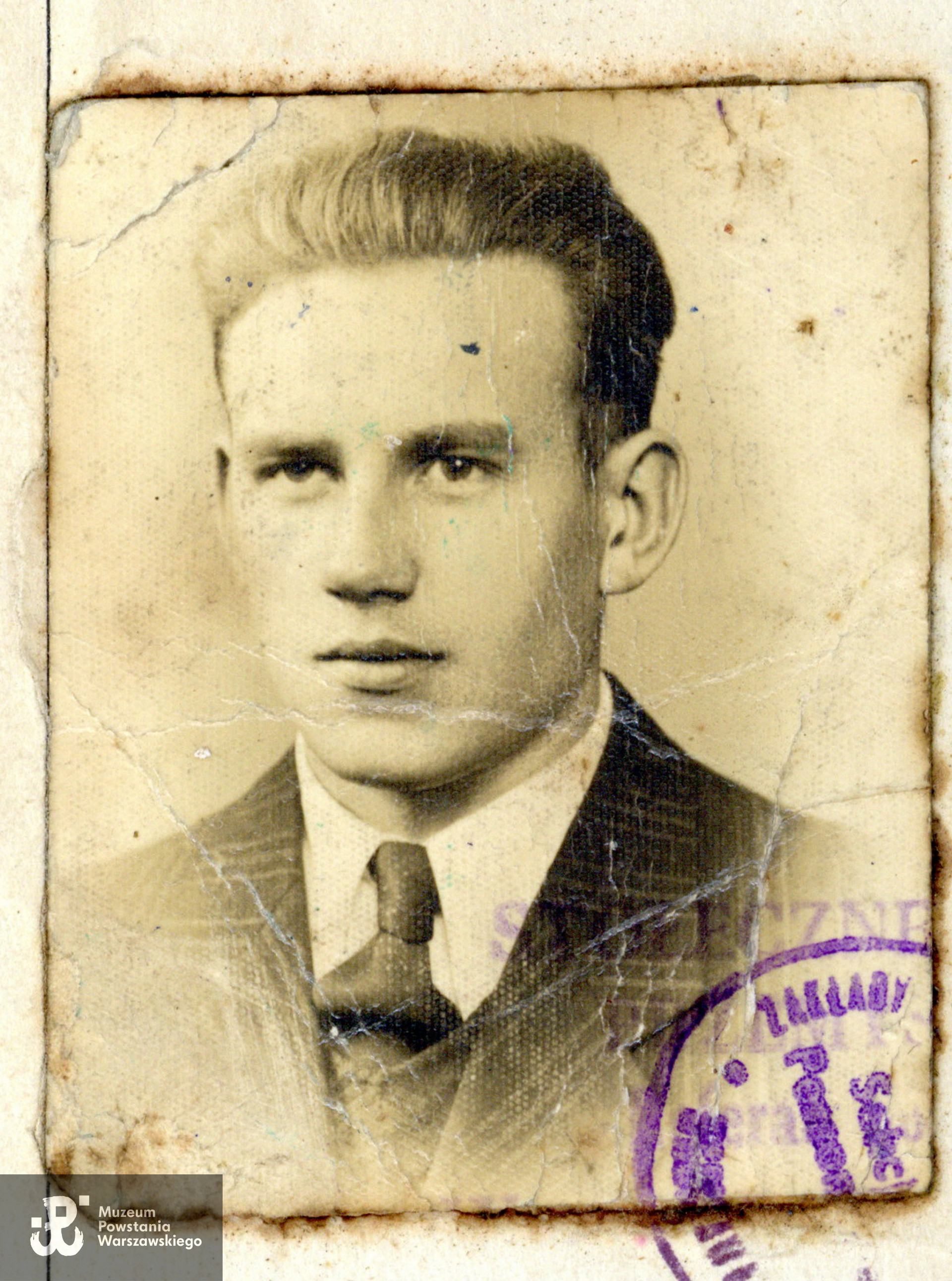 strz. Wacław  Nowakowski "Zygmunt" (1921-1987).  Fot. ze zbiorów rodzinnych. Do wykonania skanu udostępniły  Elżbieta i Jolanta Wolańczyk, wnuczki