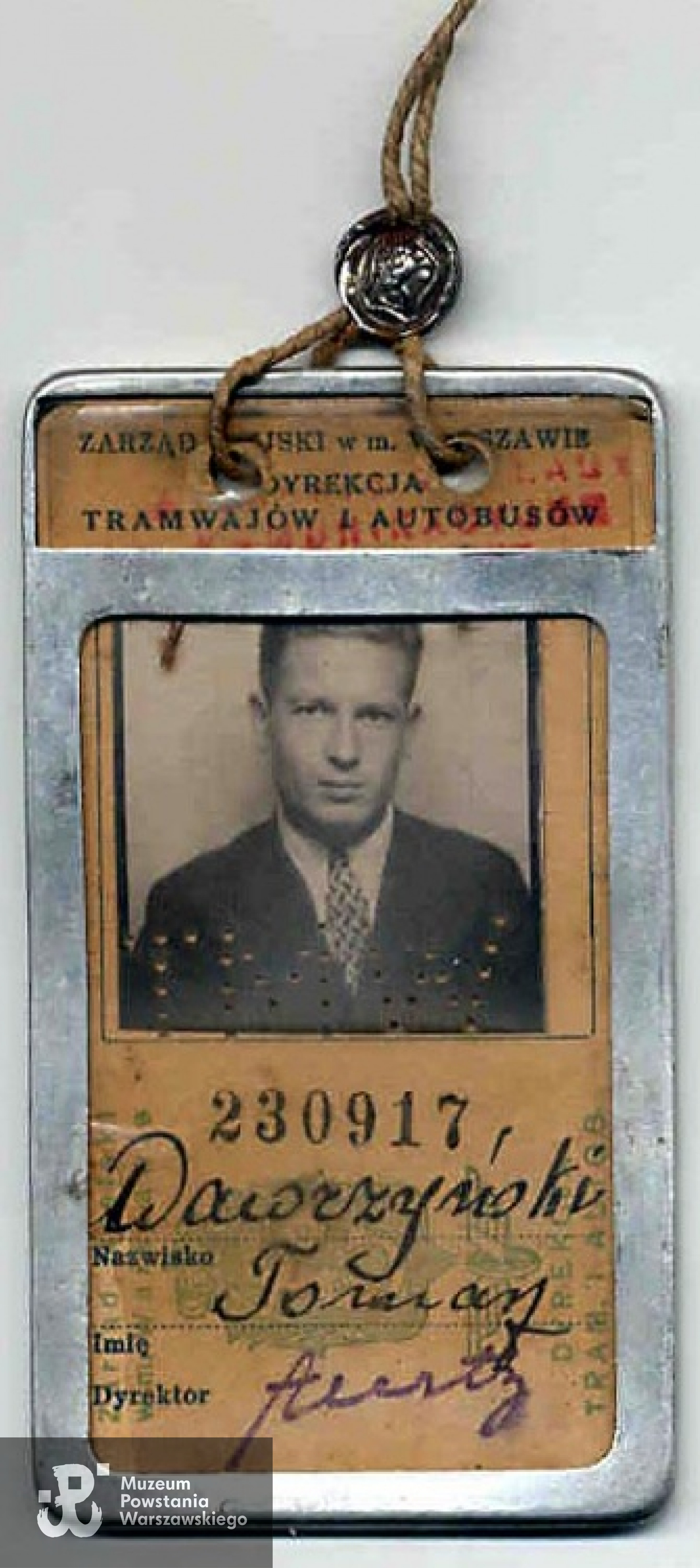 Bilet miesięczny Tomasza, znaleziony przy zwłokach podczas ekshumacji w 1945 r. Skan - Tomasz Zatwarnicki "Whatfor" [styczeń 2012]