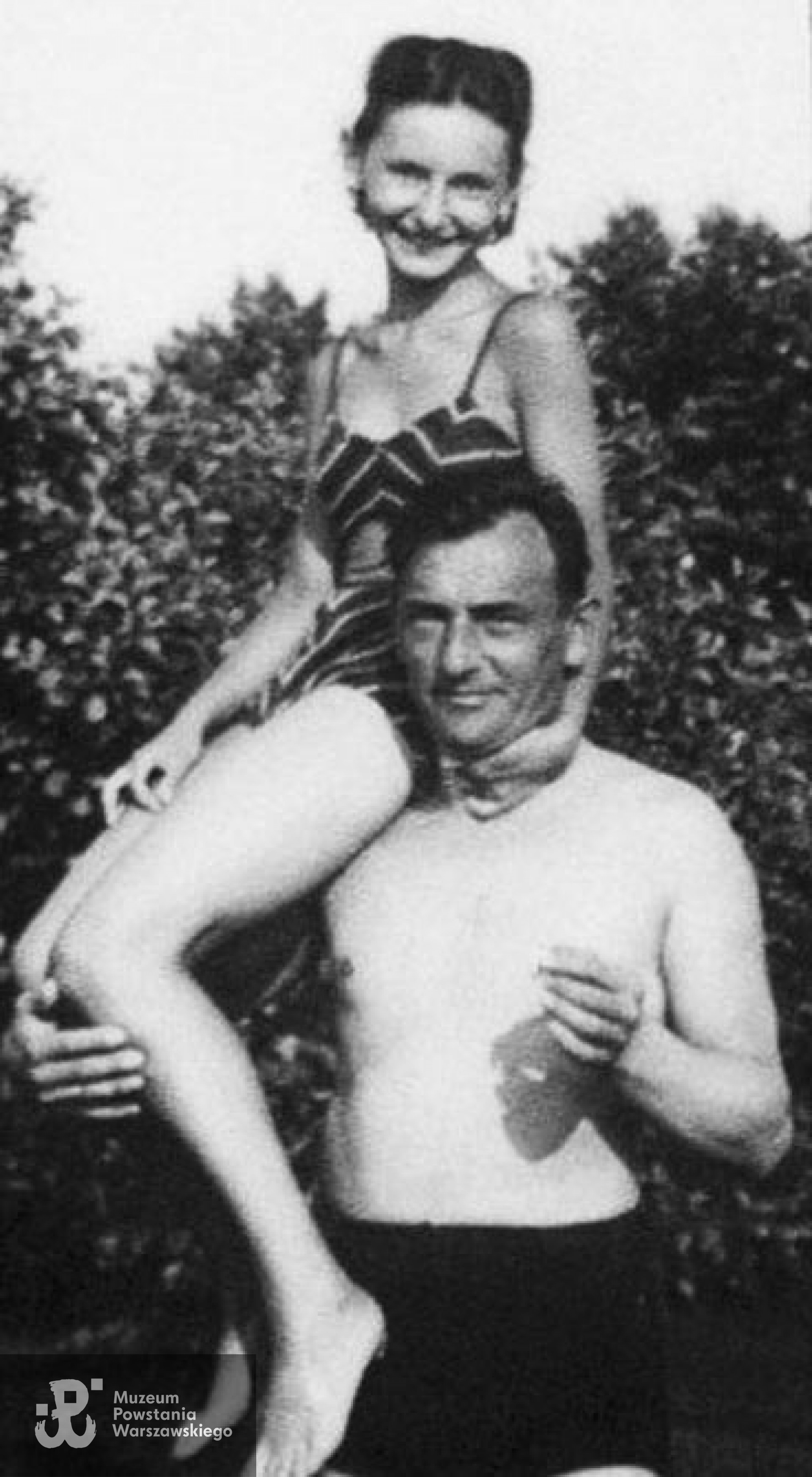 Jerzy Kamler z córką Hanną - rok 1943.