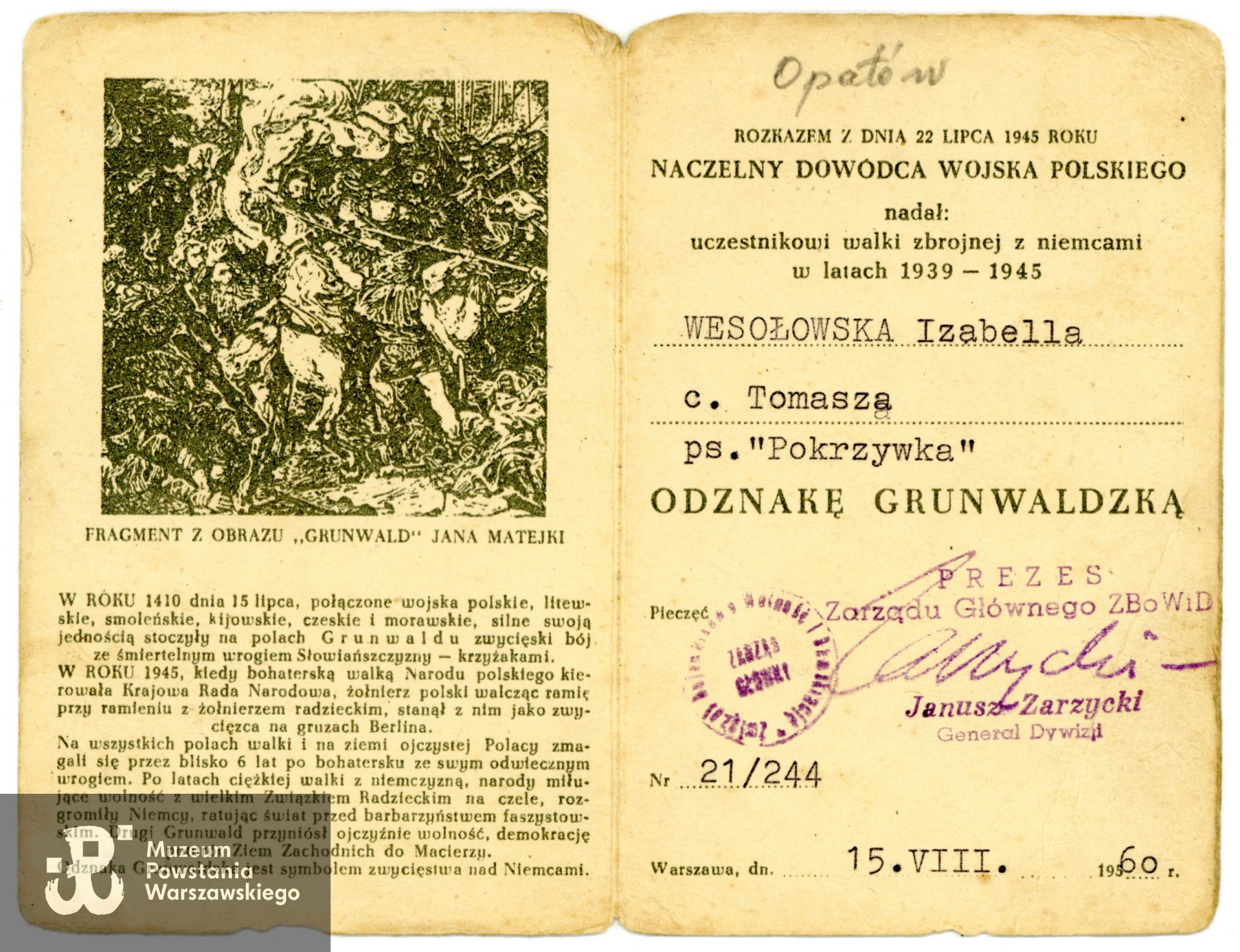 Ze zbiorów rodzinnych p. Małgorzaty Wodiczko. 