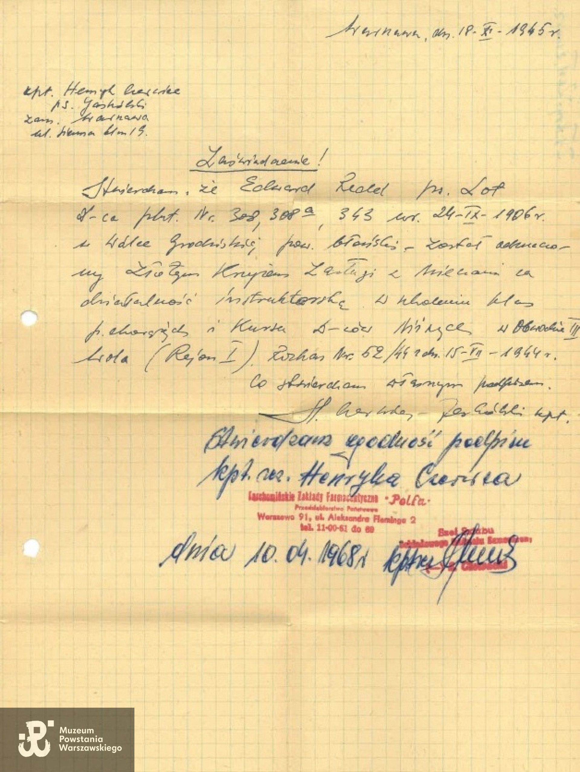 Z archiwum rodzinnego p. Kingi Redel - Tchorzewskiej