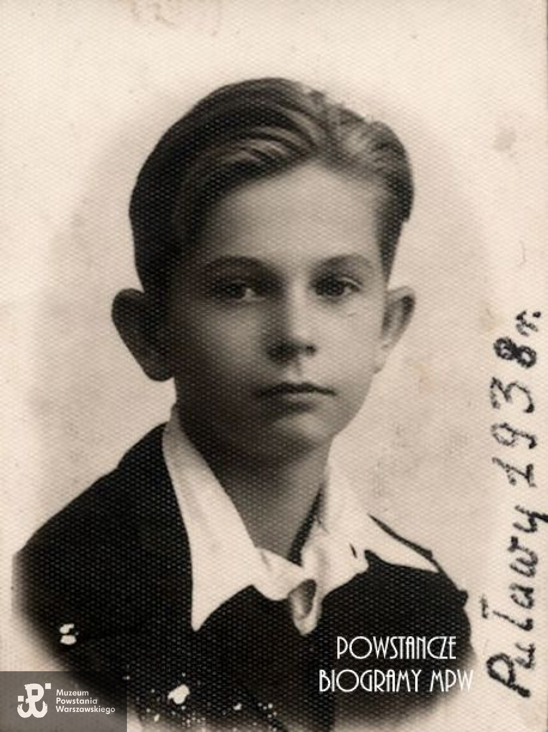 13-letni Władysław Gembal - 1938 rok. Fot. źródło: "Spadkobiercy żołnierzy Kompanii "Koszta", udostępnił Michał Kucharski.