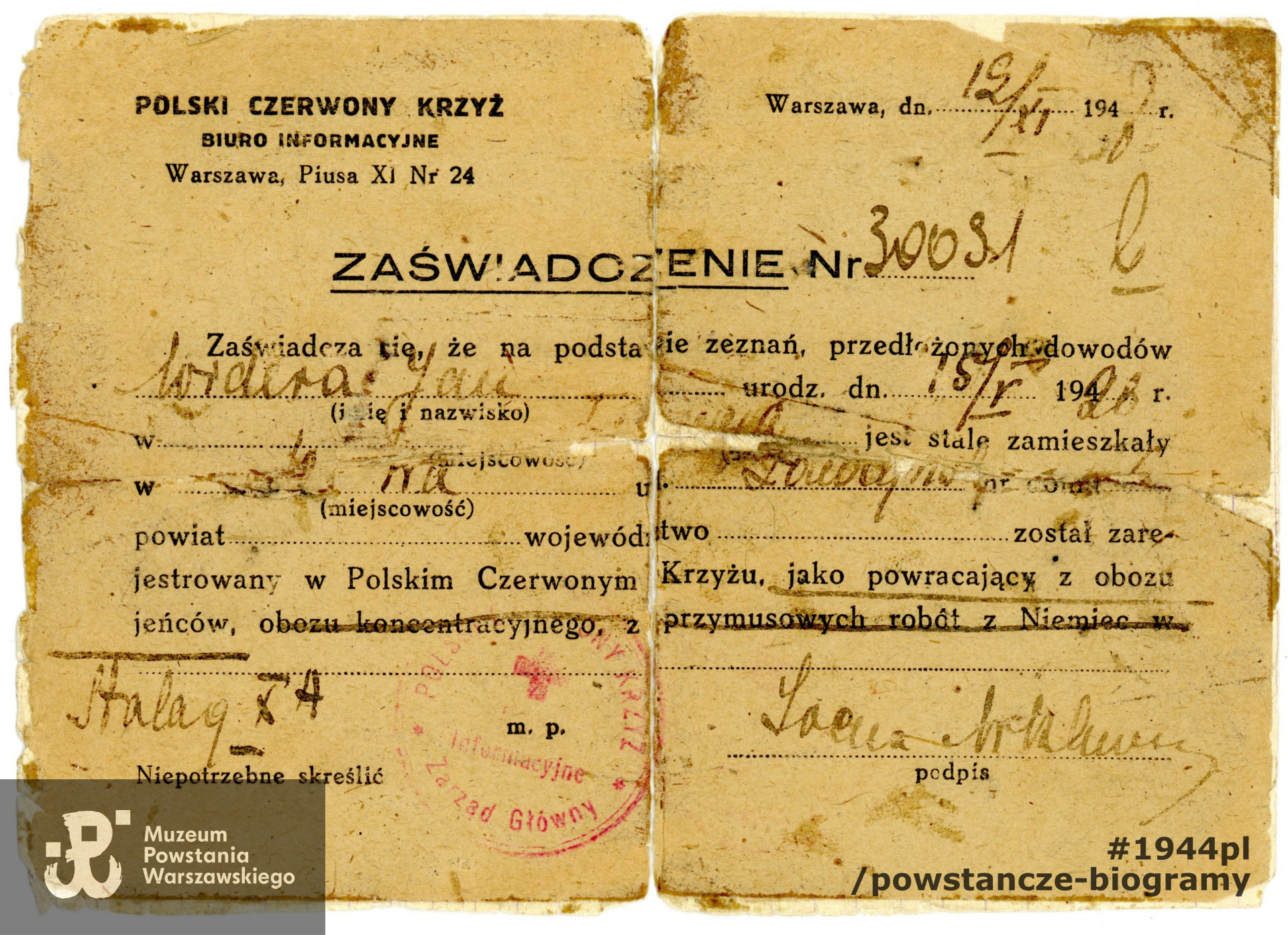 Ze zbiorów Muzeum Powstania Warszawskiego, sygn. P/7577/12