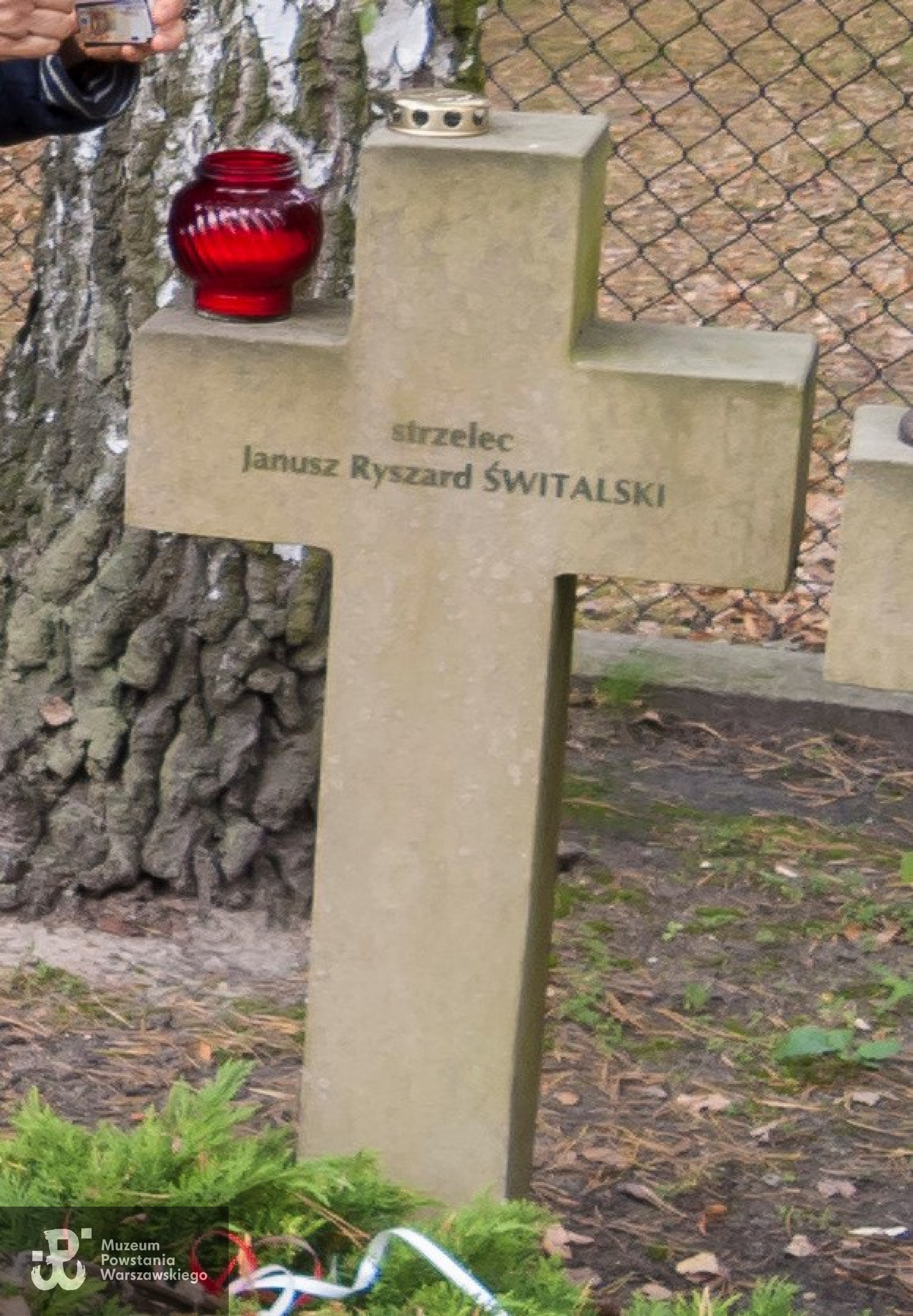 Jaktorow - Cmentarz Wojskowy. Grób Janusza Świtalskiego, 2017 rok, fragment szerszego ujęcia. Fot. udostępniła w imieniu ojca p. Lecha Sedlaczka p.  Joanna Sedlaczek.