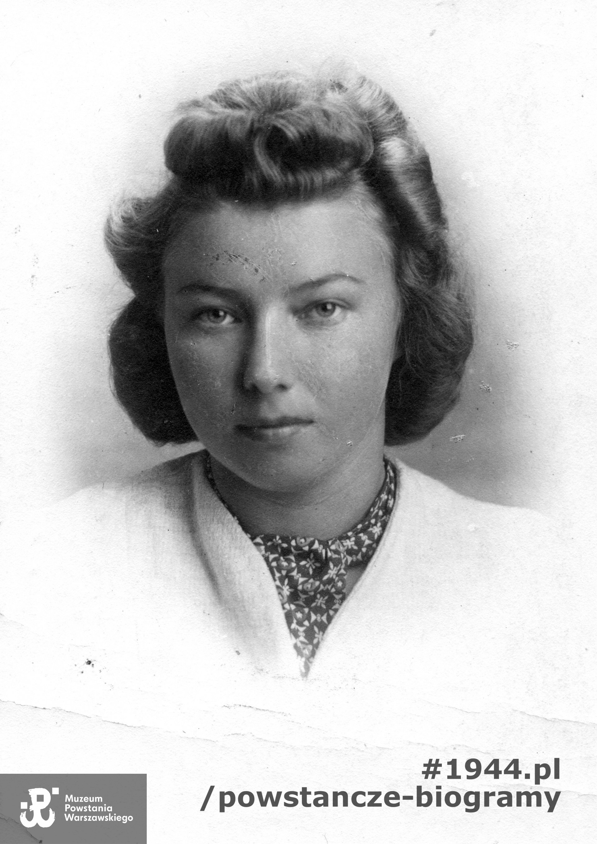 Anna Bąkowska ps."Dulka", "Hanka"  (1922-2013). Fot. ze zbiorów Muzeum Powstania Warszawskiego - zbiór WIEPW