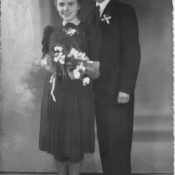 Zdjęcie ślubne z żoną Zofią - Warszawa, grudzień 1943 r.