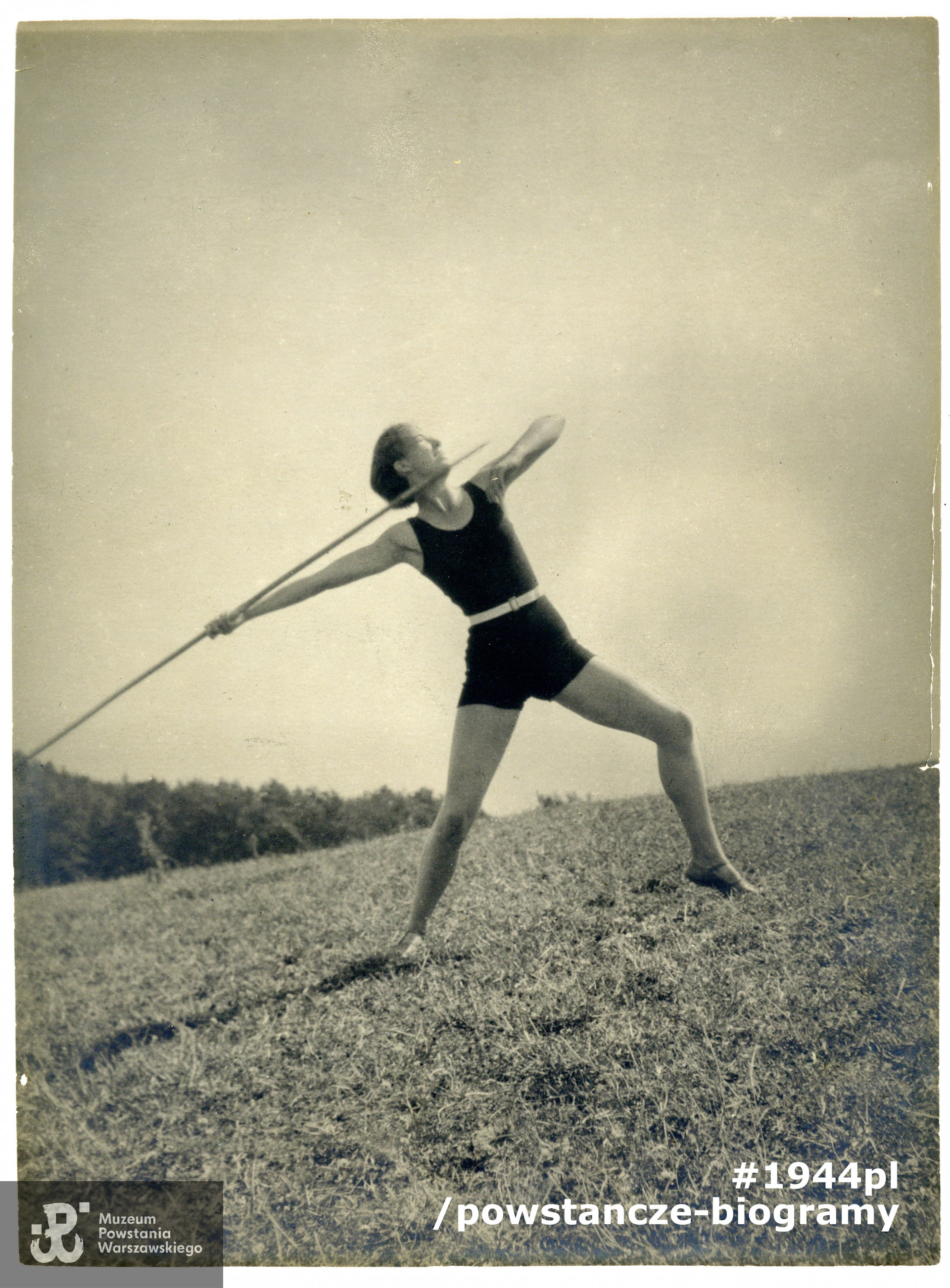 Jolanta Monika Maria baronówna Szoege Manteuffel jako sportsmenka, studentka CIF-u. Ze zbiorów rodzinnych córki.