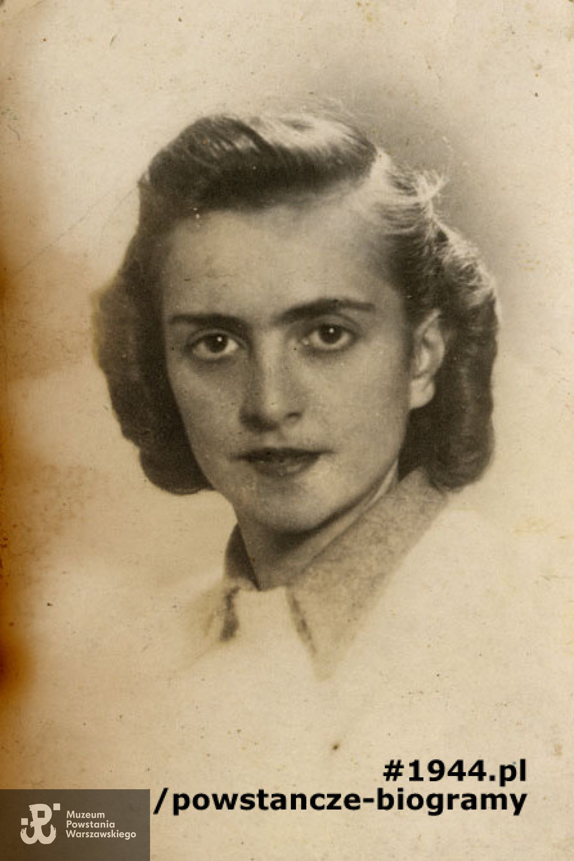 Danuta Smoszewska ps. "Sawo" (1922-1996). Fot. ze zbiorów Muzeum Powstania Warszawskiego.