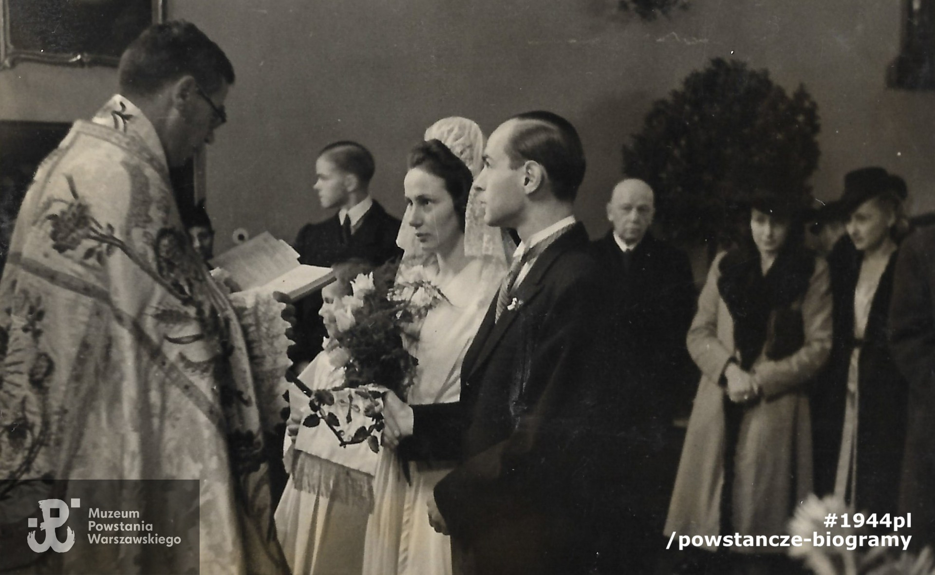  Ślub Ireny Zieleniewskiej i Andrzeja Findeisena 11 X 1941 roku. Fotografia ze zbiorów rodzinnych p. Władysława Findeisena
