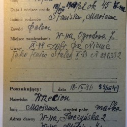 Polski Czerwony Krzyż - kartoteka