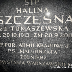 Mogiła Haliny Tomaszewskiej - Szczęsnej na Cmentarzu Witomińskim w Gdyni. Fot. Ewa i Mariusz Skrońscy