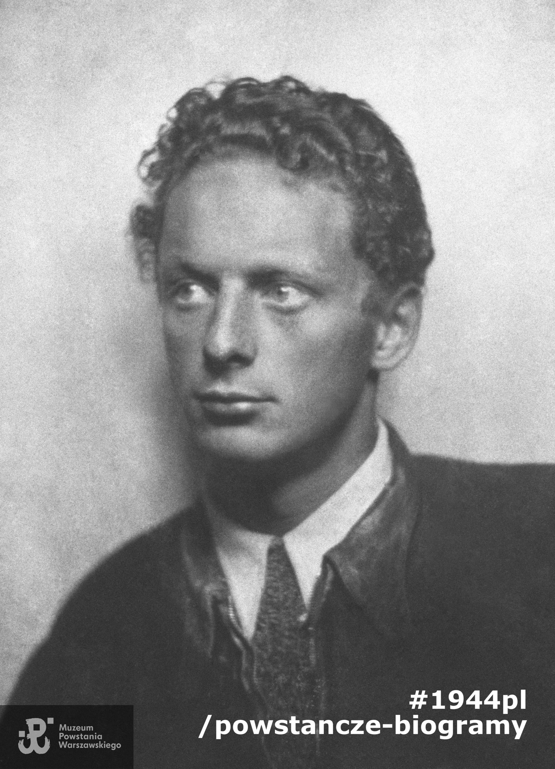 plut. Hubert Taczanowski „Hubert” (1924-1944). Fotografia portretowa ze zbiorów Muzeum Powstania Warszawskiego -  „Batalion Zośka"