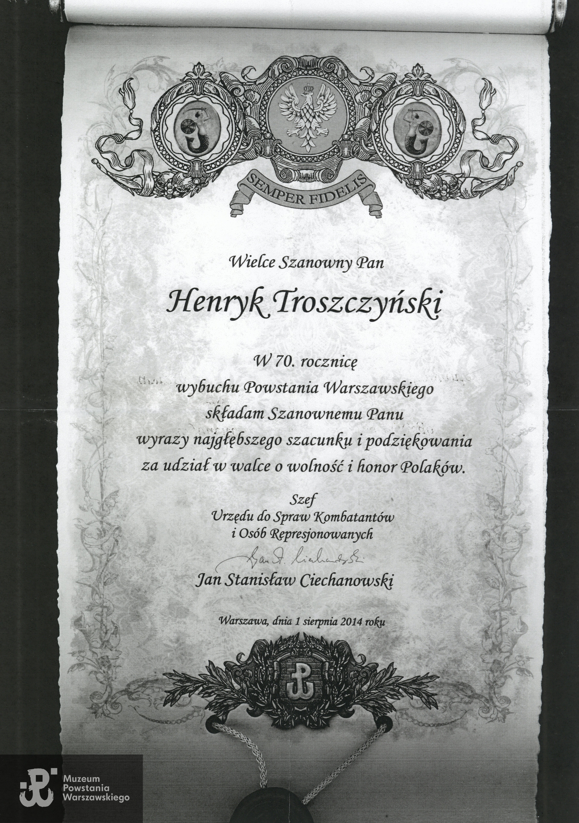 Ze zbiorów p. Henryka Troszczyńskiego ps.  „Murarz”