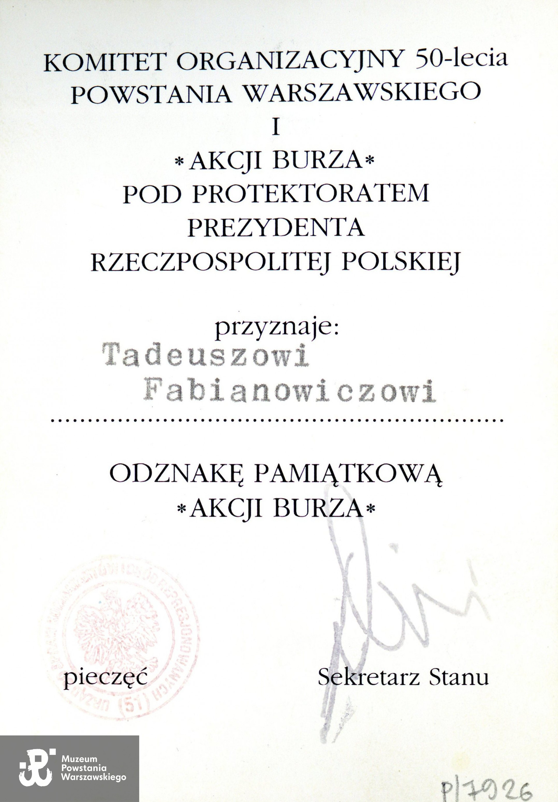 Ze zbiorów Muzeum Powstania Warszawskiego, sygn. P/7926/14