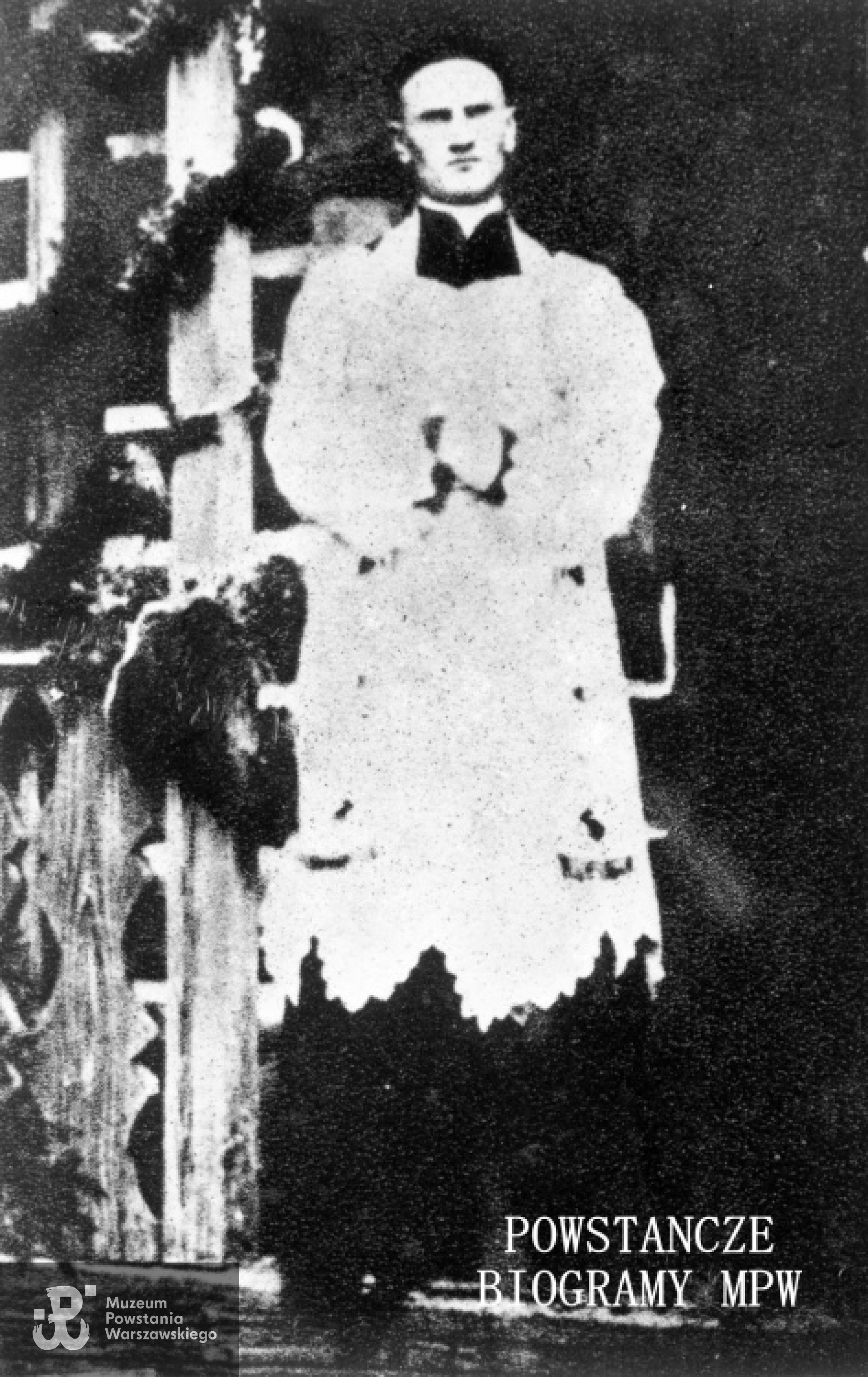 Bł. ks. Józef Stanek "Rudy" - kapelan Zgrupowania "Kryska". Fot. ze zbiorów Muzeum Powstania Warszawskiego, sygn. MPW-IH/316