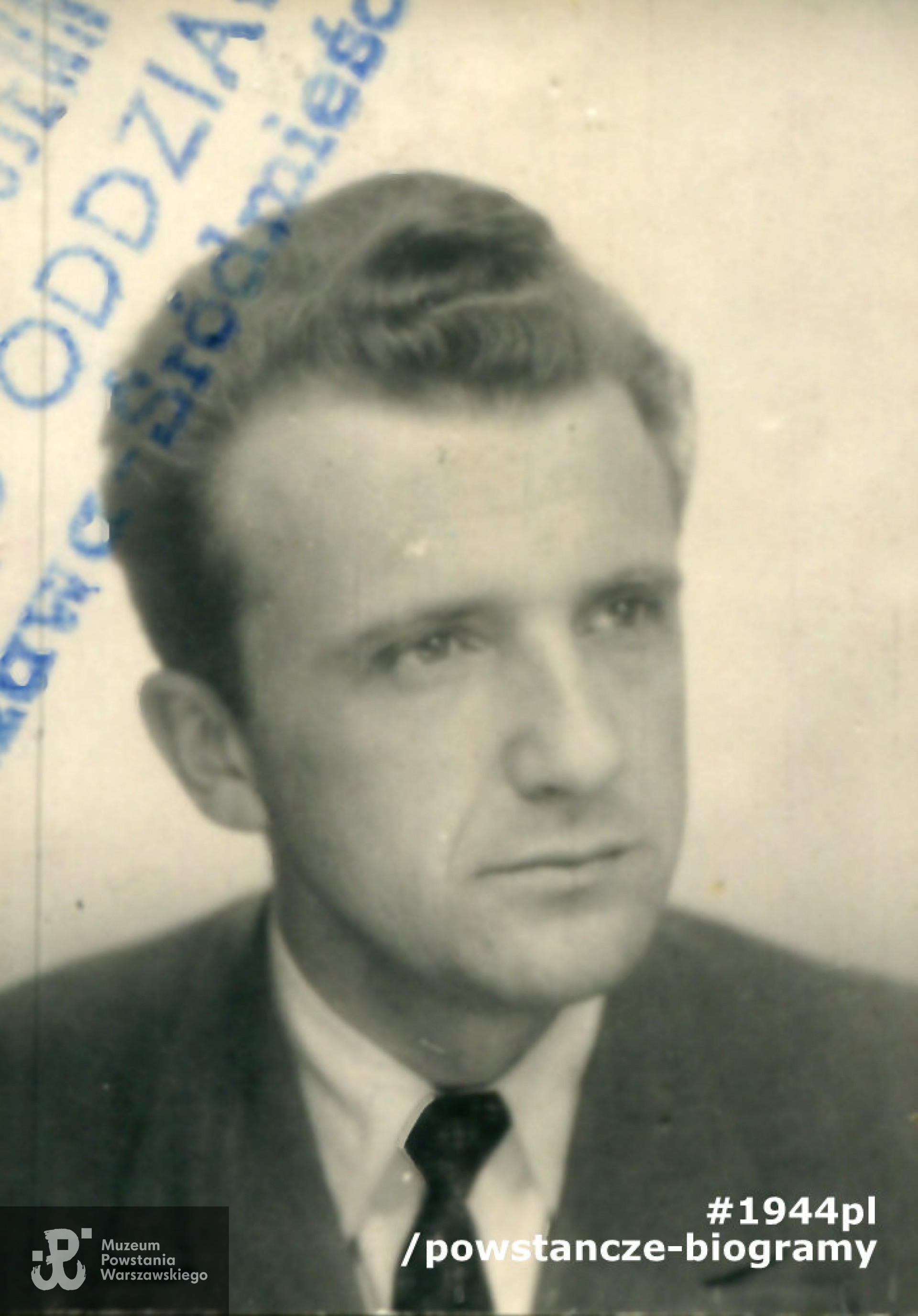 Mieczysław Osiński ps. „Skiba” Fotografia z powojennych dokumentów. Ze zbiorów Muzeum Powstania Warszawskiego, sygn. P/4333