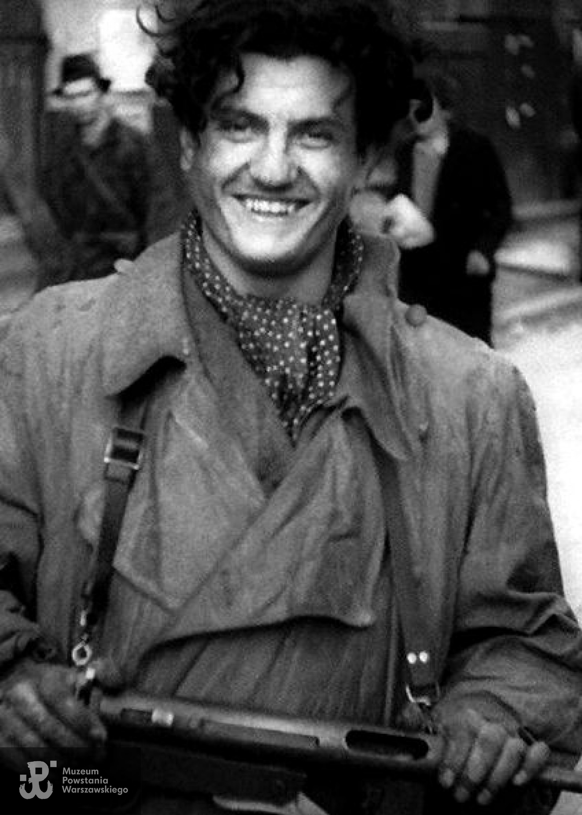 Stanisław Firchał "Wicher" Kadr z  powstańczej kroniki.