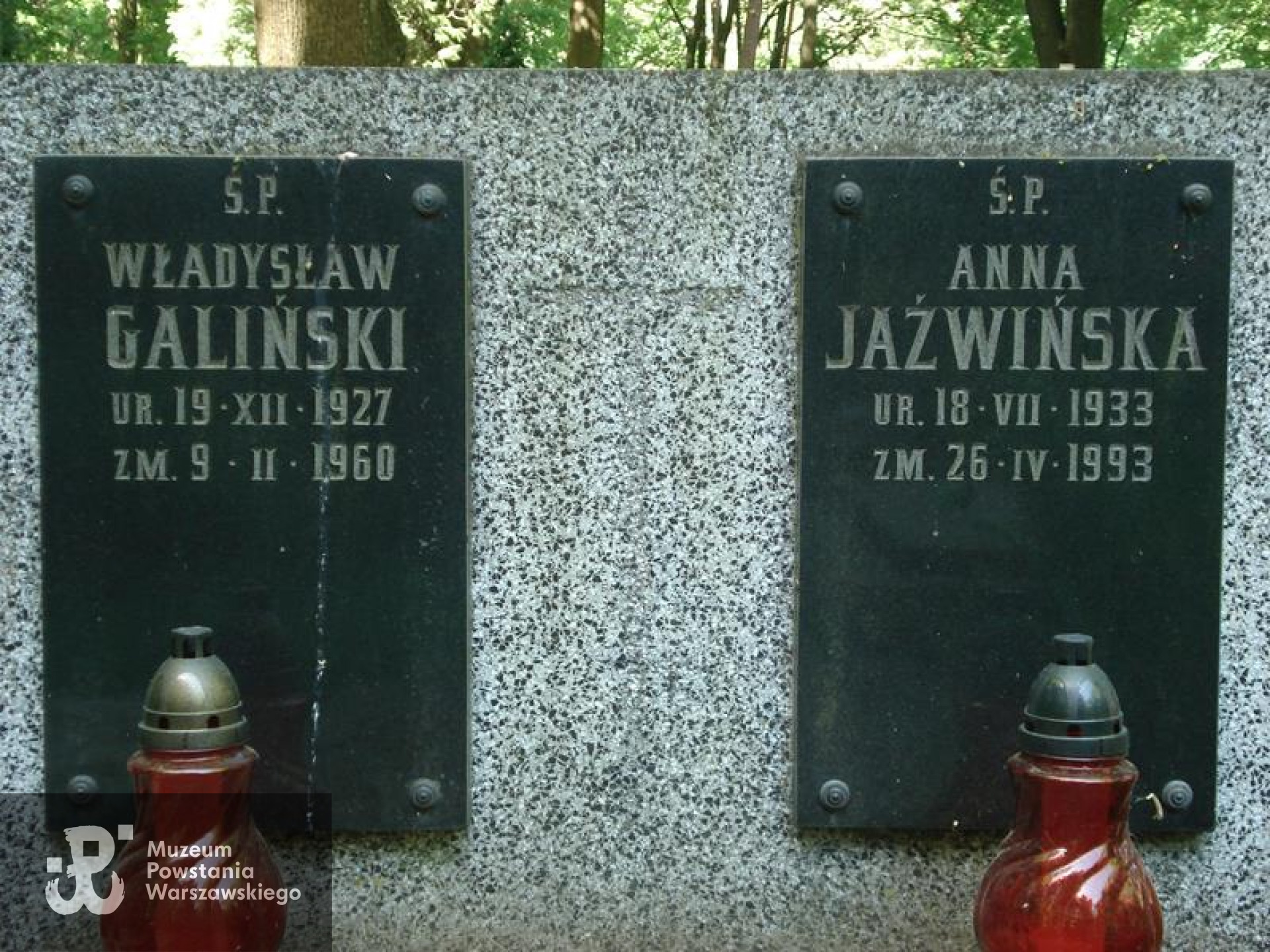Cmentarz Powązkowski w Warszawie (Stare Powązki), kwatera  302, rząd 5, grób 16 - miejsce pochowania Władysława Galińskiego. Fot. udostępniła p. Anna Galińska