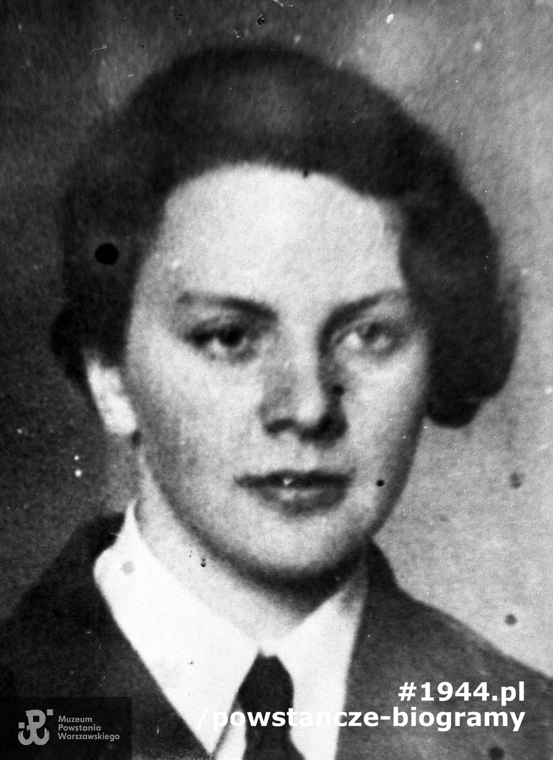 Danuta Staniszkis "Jagienka" komendantka szpitala przy ul. Malczewskiego 16 i Misyjnej 5. Fot ze zbiorów Muzeum Powstania Warszawskiego, sygn. MPW-IH/1241