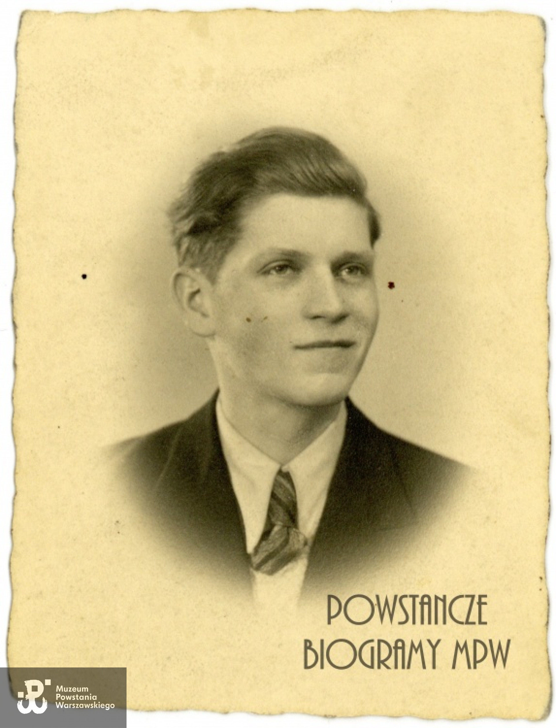 Stefan de Julien "Szofer" (1923-1944). Fot. ze zbiorów Muzeum Powstania Warszawskiego, sygn. P/227