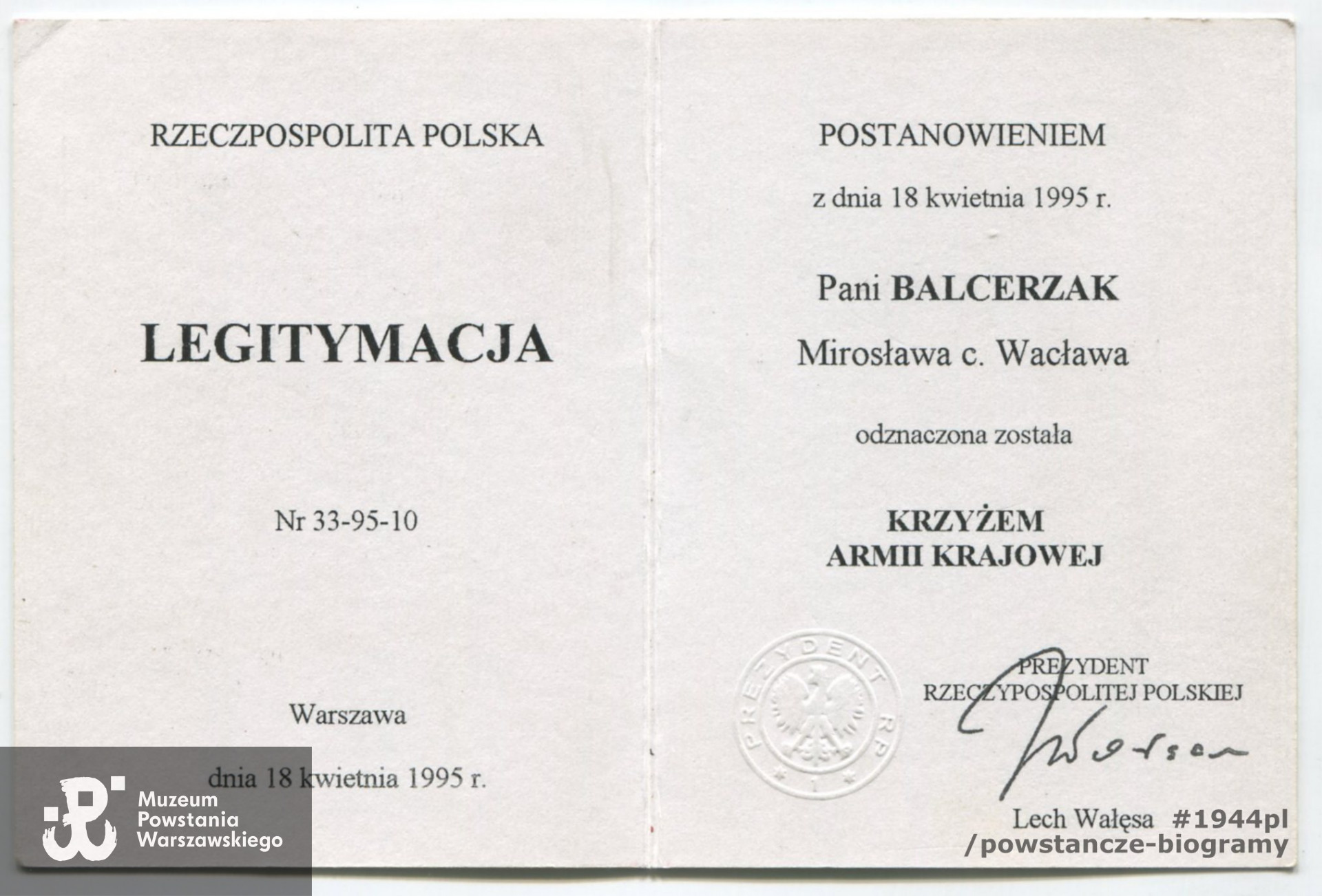 Źródło: Muzeum Powstania Warszawskiego/Pokój Kombatanta