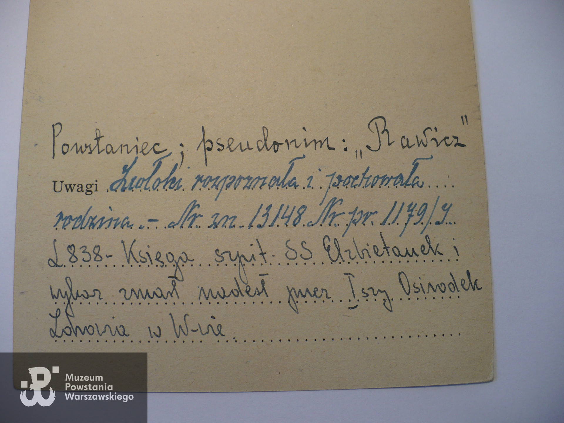 Polski Czerwony Krzyż - kartoteka poszukiwań