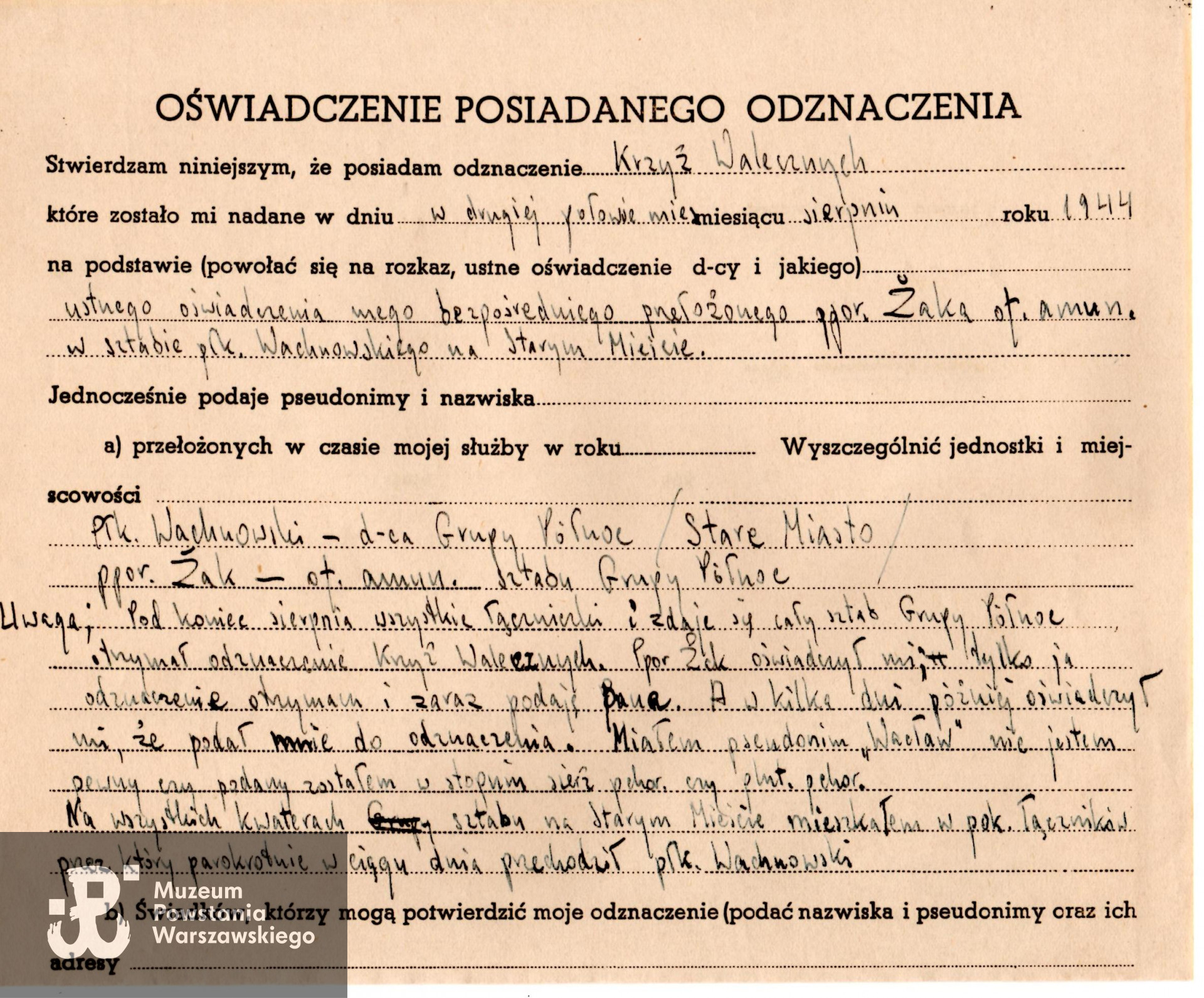 Ze zbiorów rodzinnych, skan udostępnił p. Włodzimierz Piesiewicz