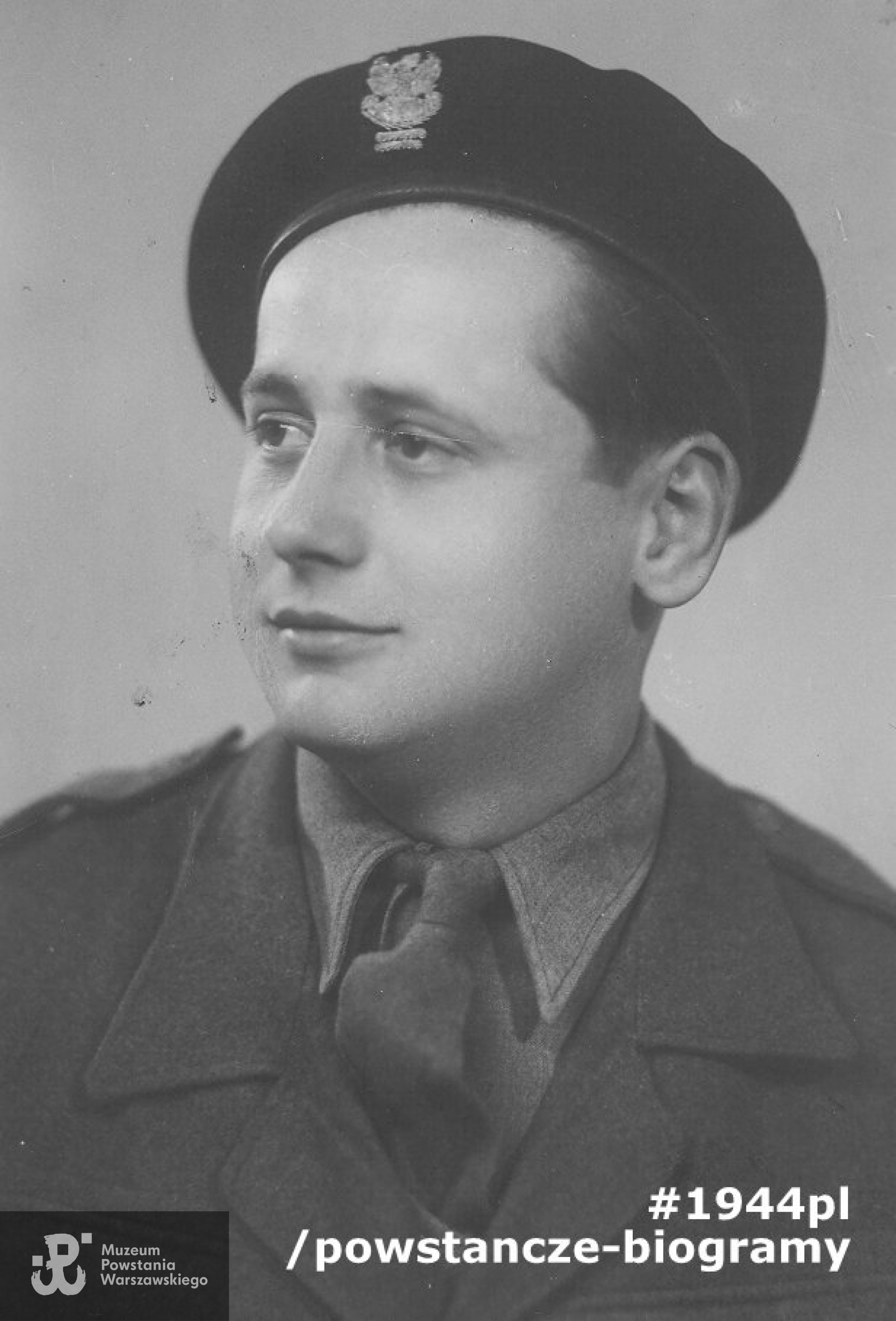Po wyzwoleniu, w mundurze PSZ. Ze zbiorów Muzeum Powstania Warszawskiego - zbiór WIEPW