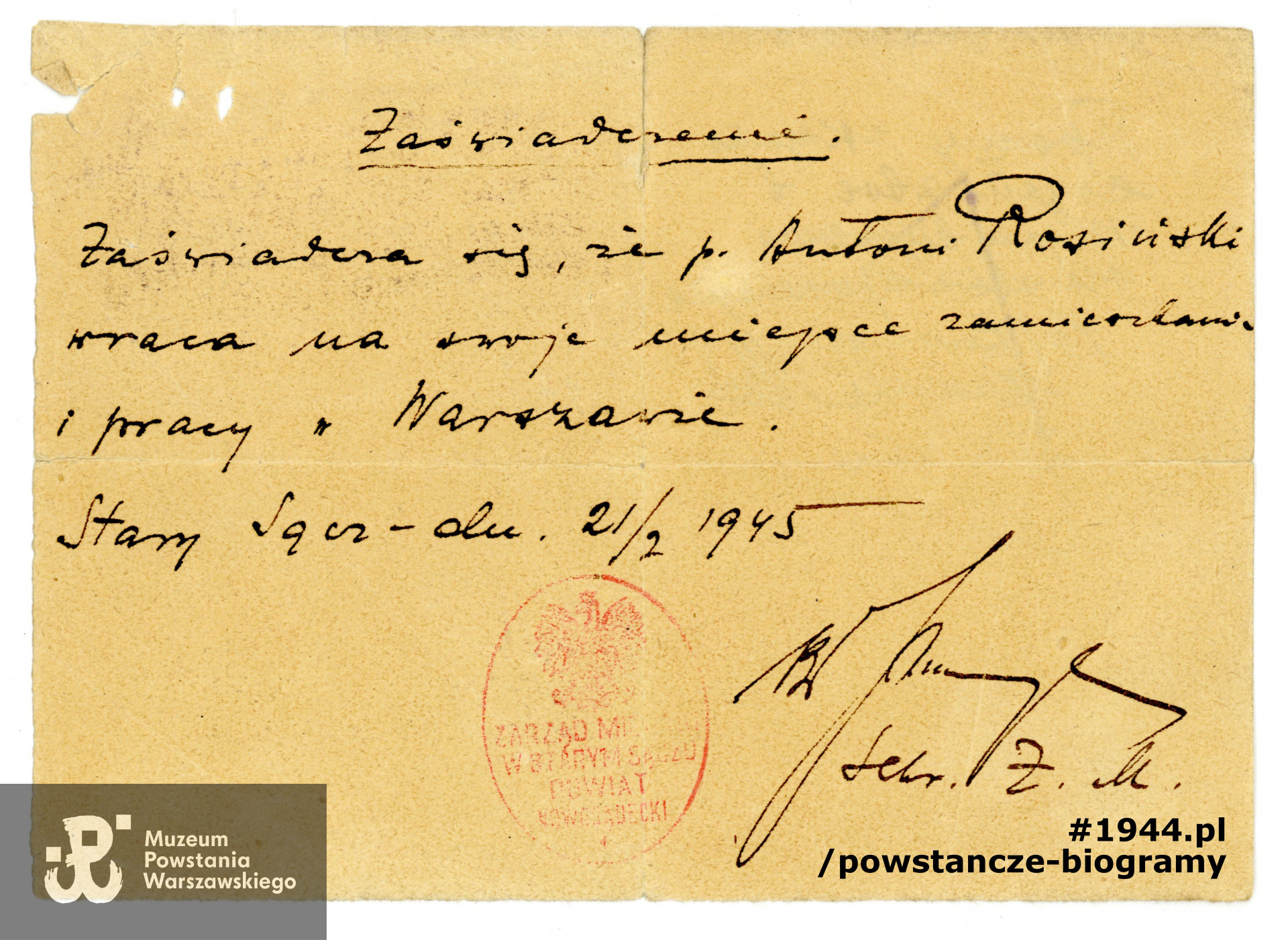 Z archiwum rodzinnego córki, p. Małgorzaty Pasek z domu Ziembińskiej