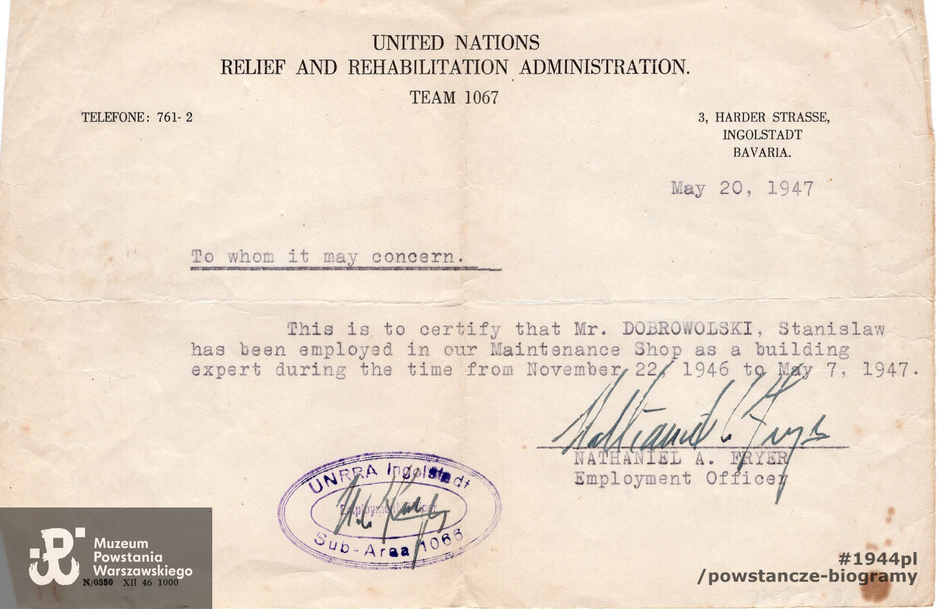 Ze zbiorów Muzeum Powstania Warszawskiego,  sygn. P/6169