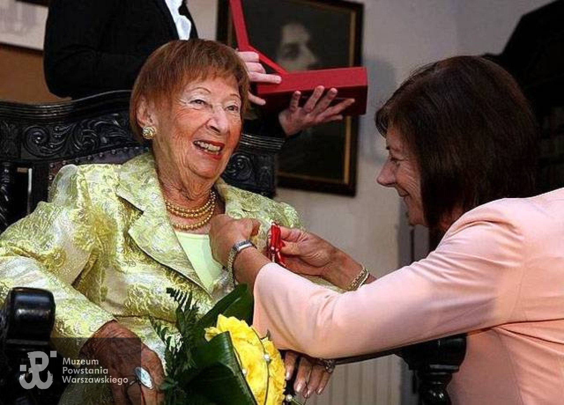 Irena Kwiatkowska z Pierwszą Damą RP - Marią Kaczyńską, Skolimów, 16 września 2009