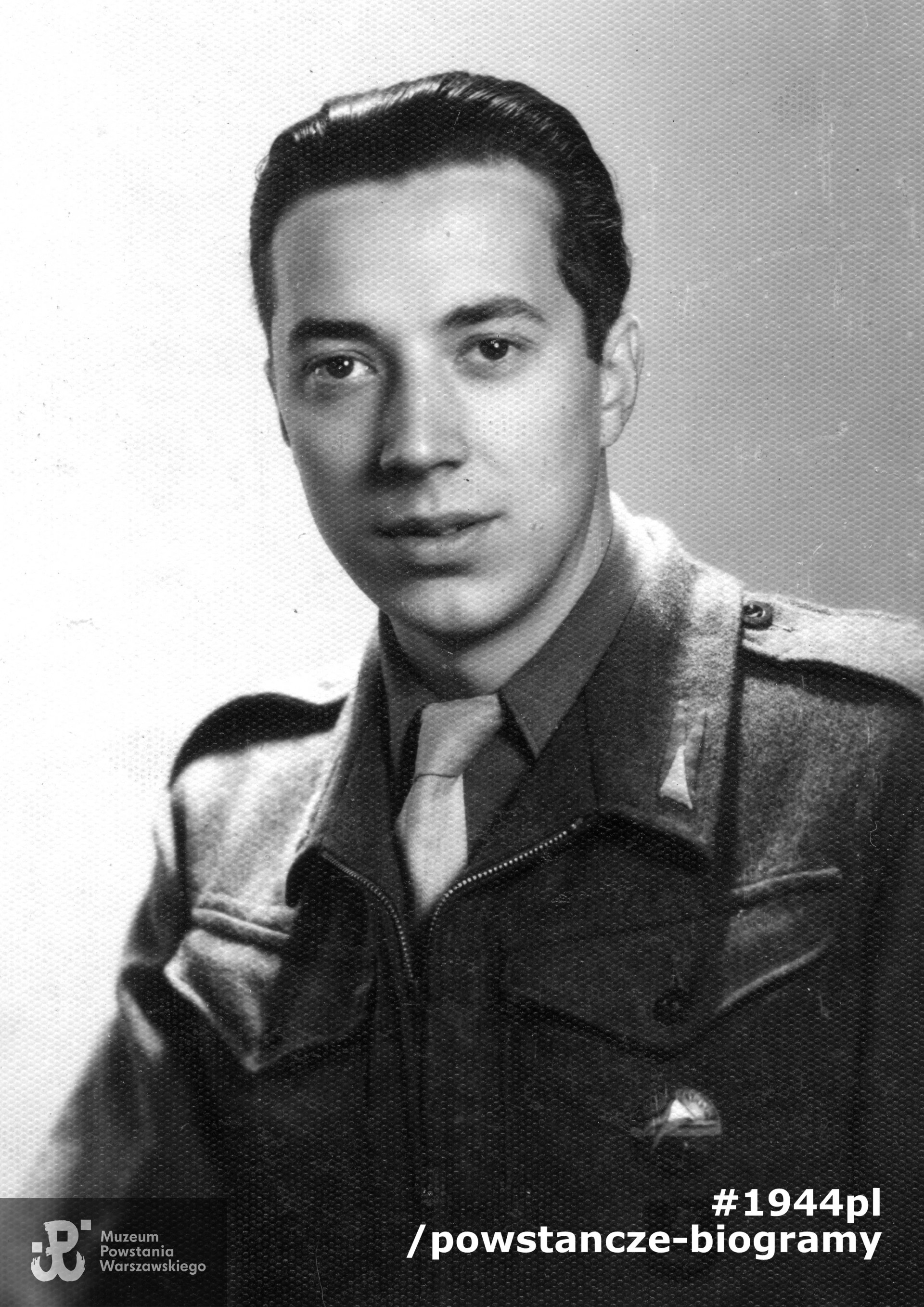 uł. Bernard Słomski "Butrym" (1927-2021). Skan ze zbiorów Muzeum Powstania Warszawskiego - katalog WIEPW