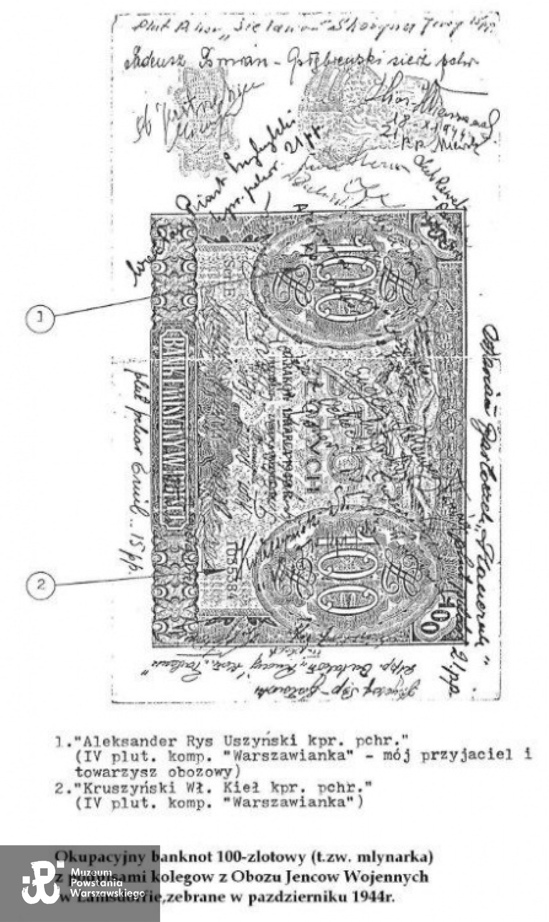 Pamiątka z obozu jeńców w Lamsdorf  -  1944