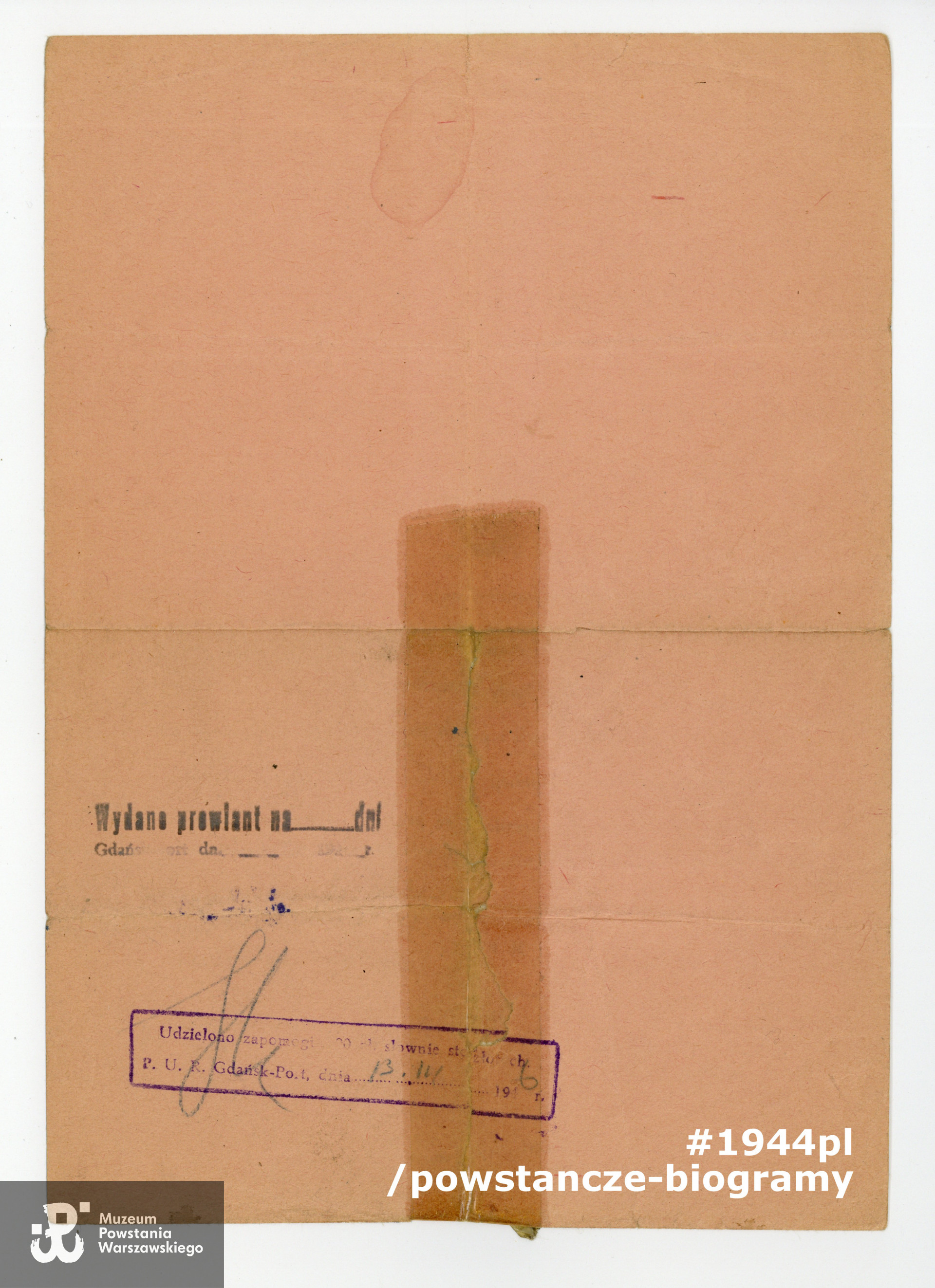 Dokument ze zbiorów rodzinnych, udostępnił p. Jan Fuhrmann